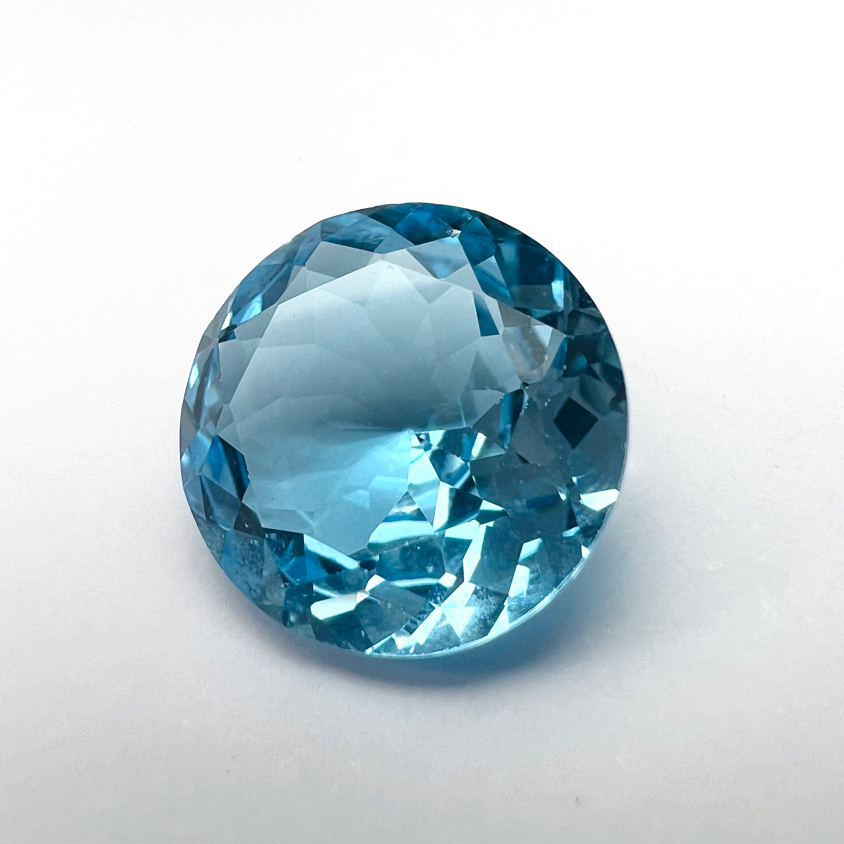 12.67CTW Loose Natural Round Cut Topaz 14.80x7.80mm Earth mined Gemstone