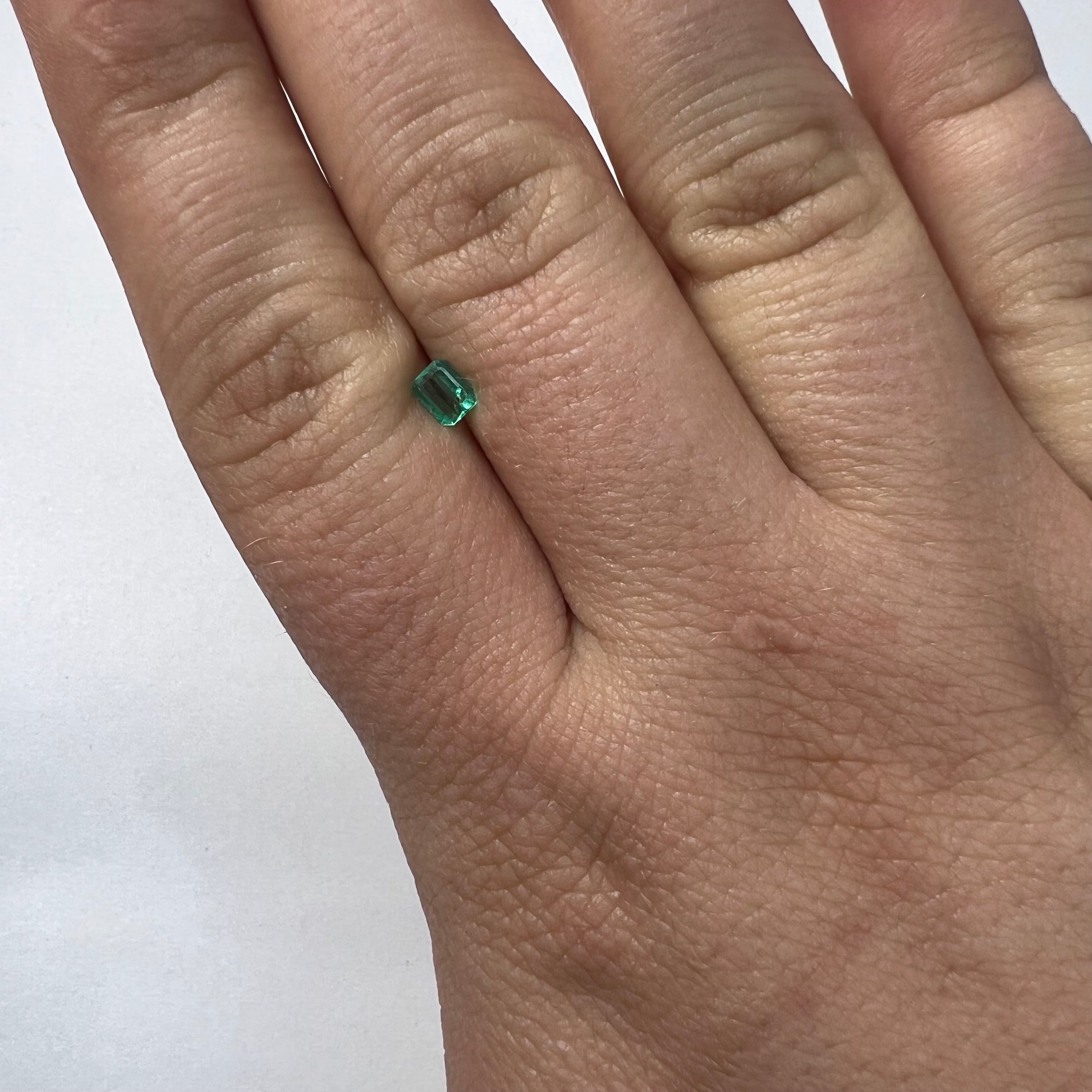 .23CT Loose Natural Colombian Emerald Cut 4.26x3.50x1.88mm Earth mined Gemstone