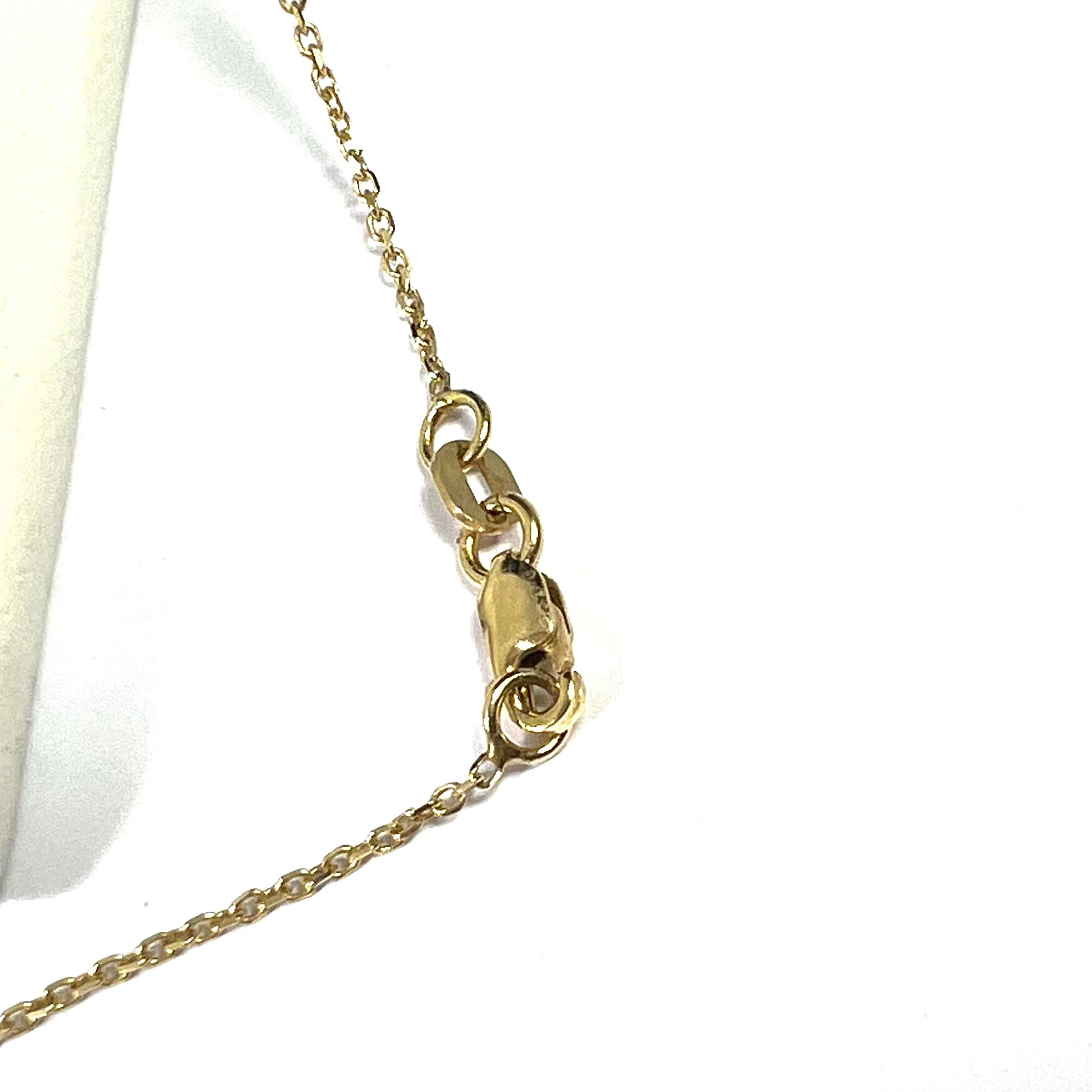 Large Star Quartz 20" 14K Yellow Gold Necklace.