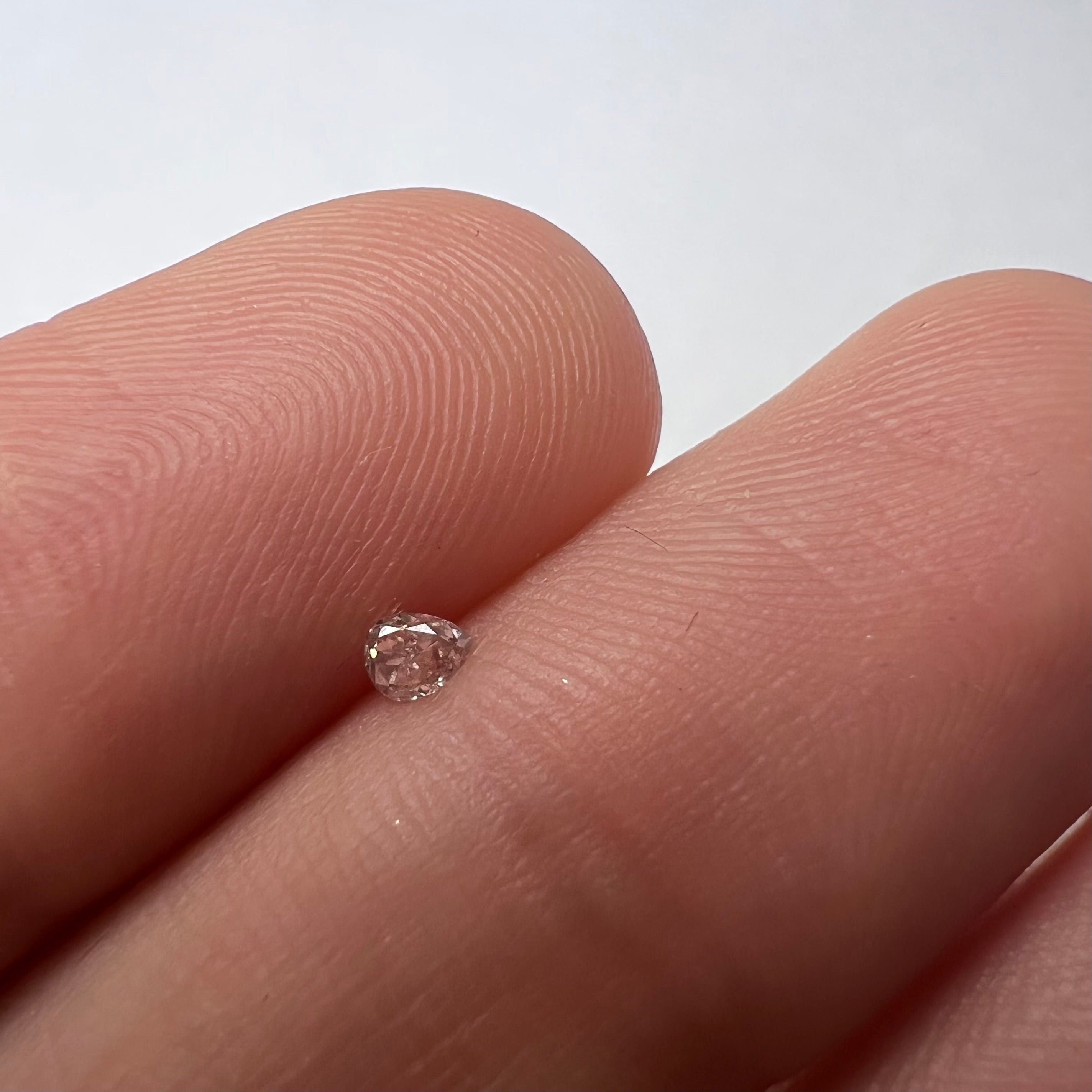 .11CT Pear Diamond Light Pinkish Brown Vs1 3.12x2.46x1.74mm Natural Earth mined