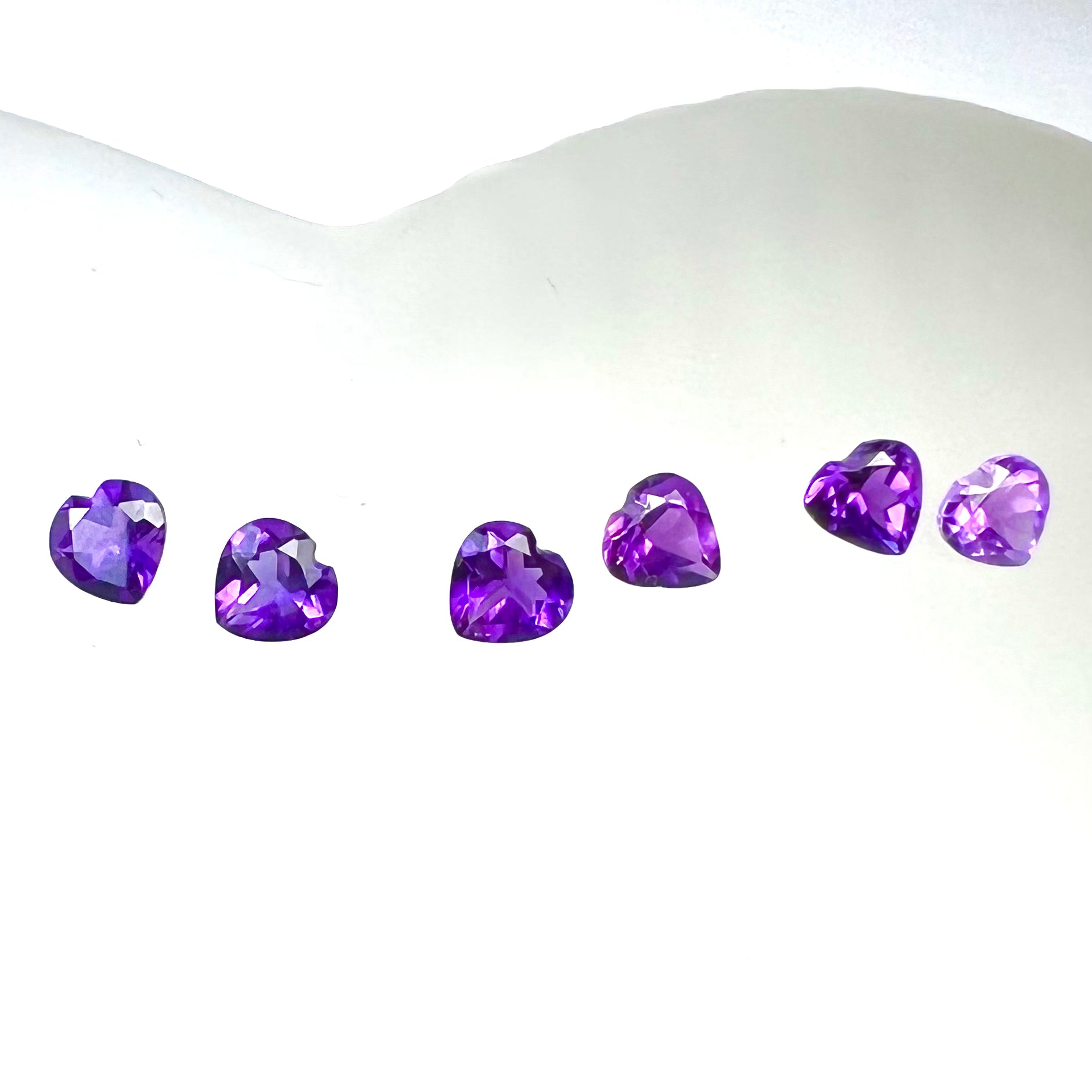 .40CT Natural Loose Heart Light Pink Amethyst 5x5mm earth mined Gemstone