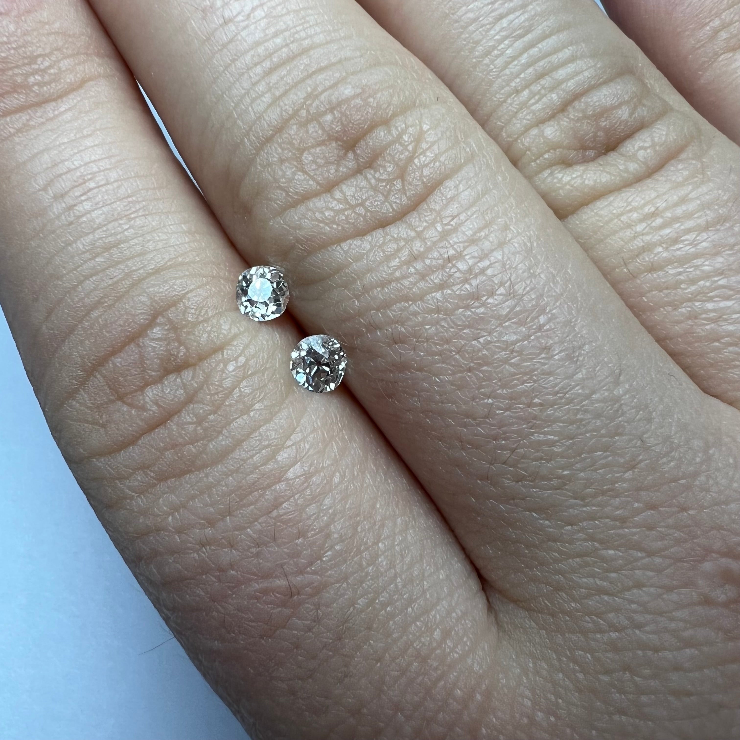 .55ctw Old Mine Cut Diamond J/K VS2 4.5mm Natural Earth mined