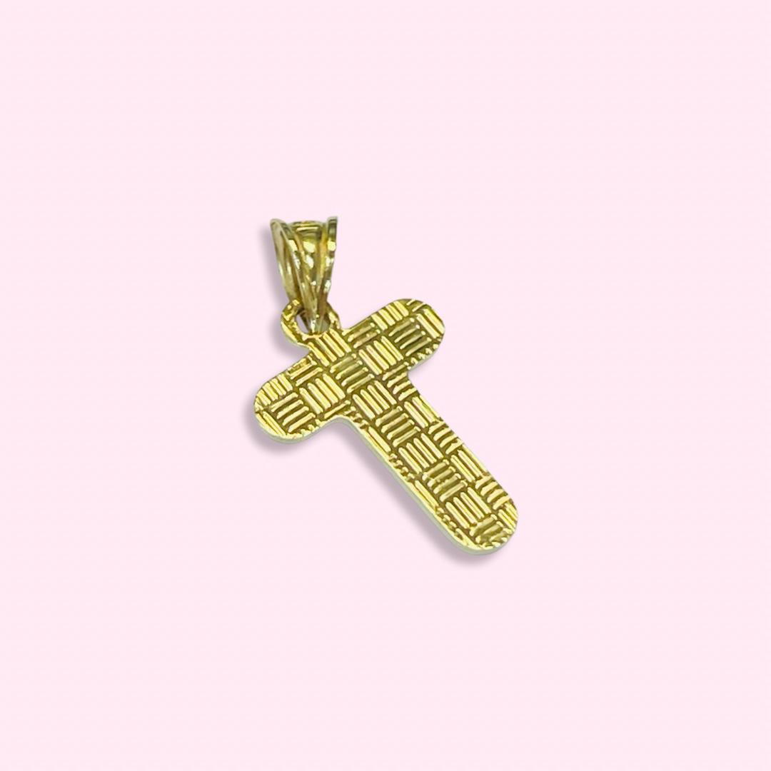 Initial T Puffy Balloon Letter 10K Yellow Gold Pendant