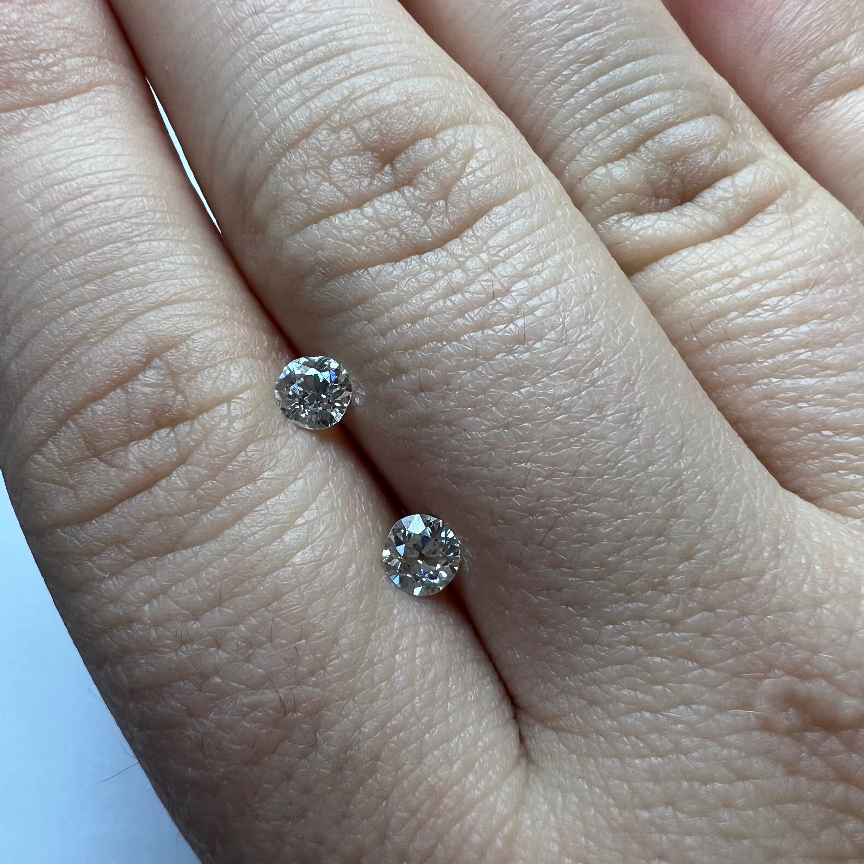 .71CTW Old Mine Cut Diamond H/I VS2 4.5mm Natural Earth mined