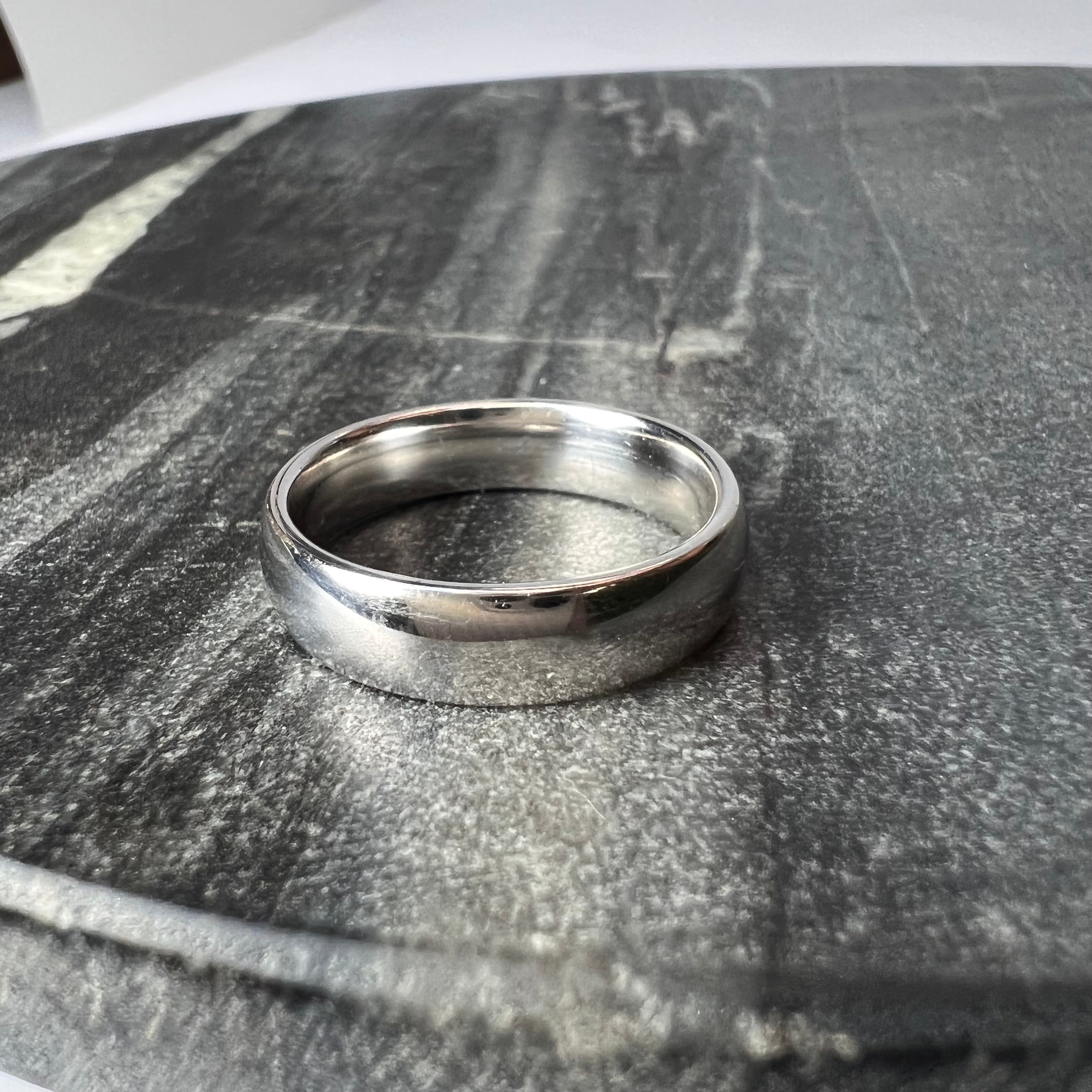 Classic Platinum Wide Ring Band Size 9.75