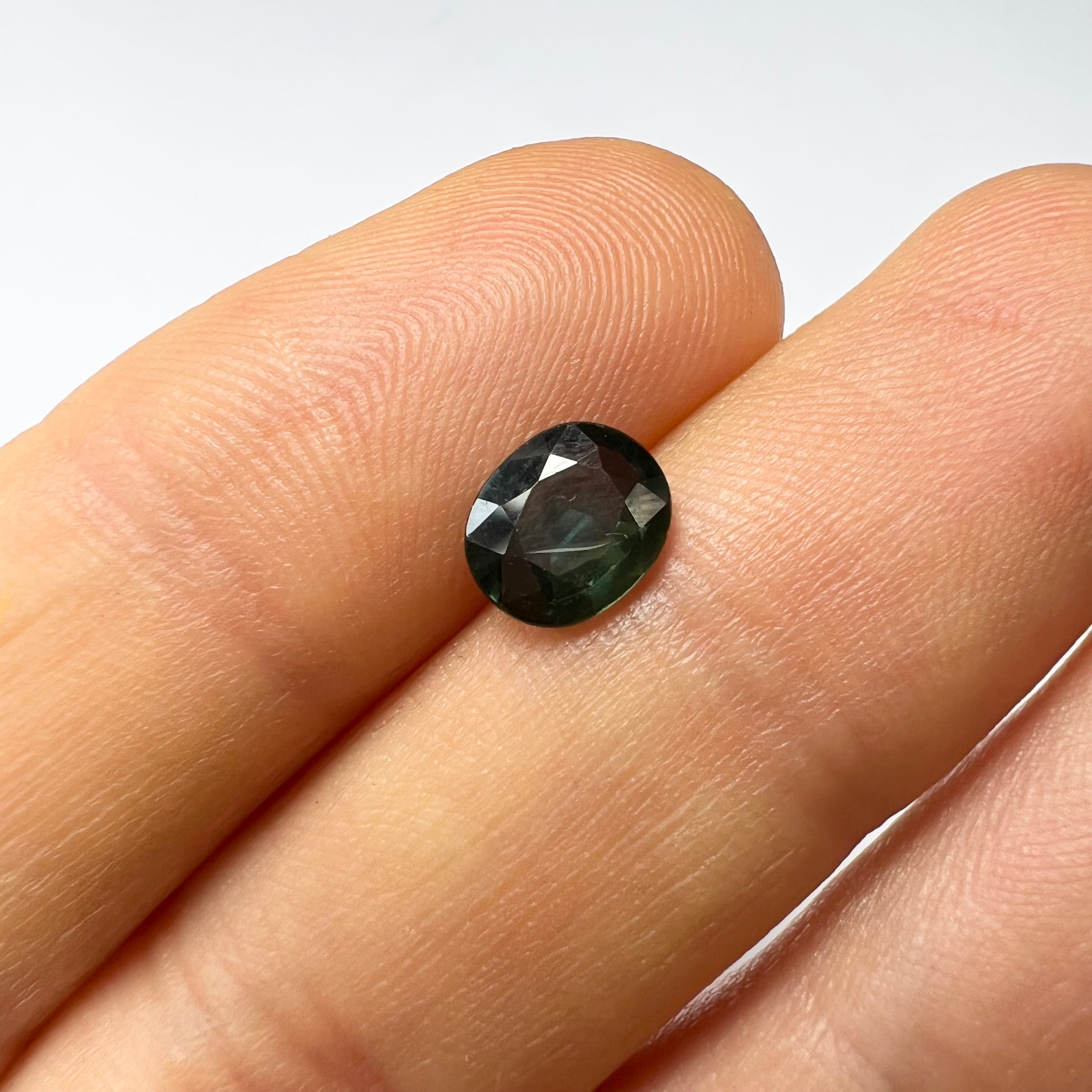 1.43CTW Loose Greenish Blue Oval Sapphire 7.40x6.20x3.25mm Earth mined Gemstone