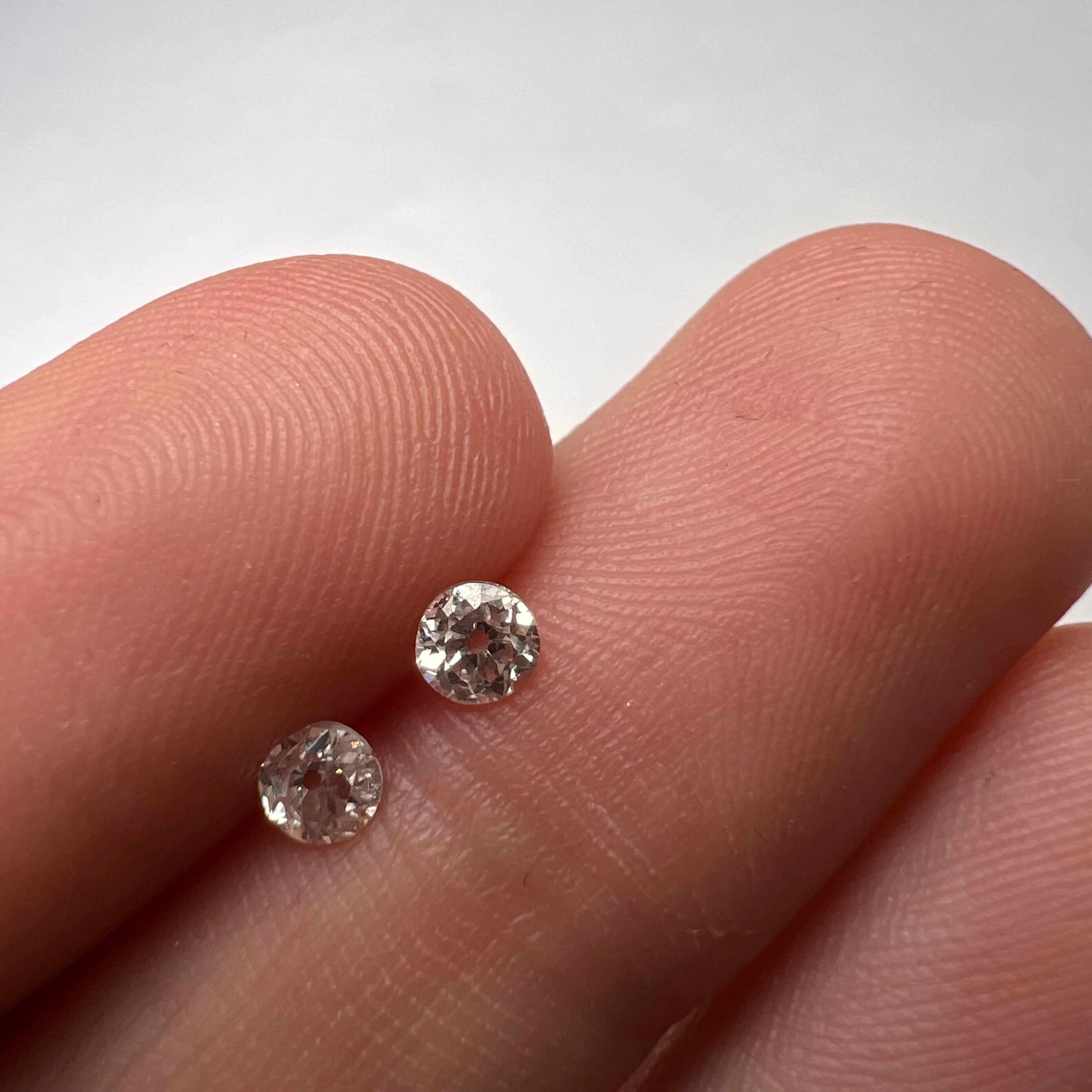.37ctw Old Mine Cut Diamond H SI1/SI2 3.45mm Natural Earth mined