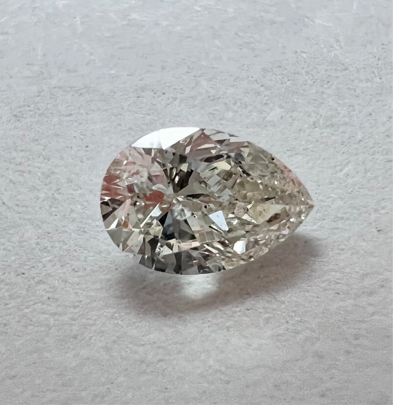 .28CT Pear Shape Cut Diamond K I1 5.07x3.53x2.41mm Natural Earth mined