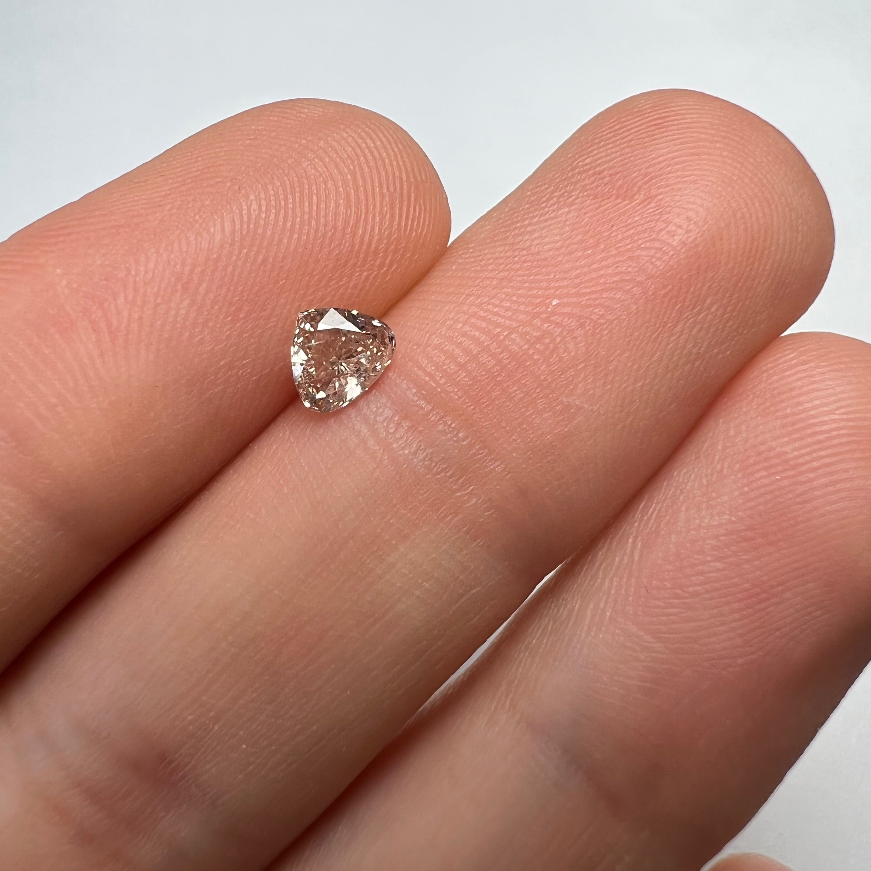 .48CT Modified Heart Diamond Fancy Pink Brown I2 4.73x5.30x2.84mm Natural Earth