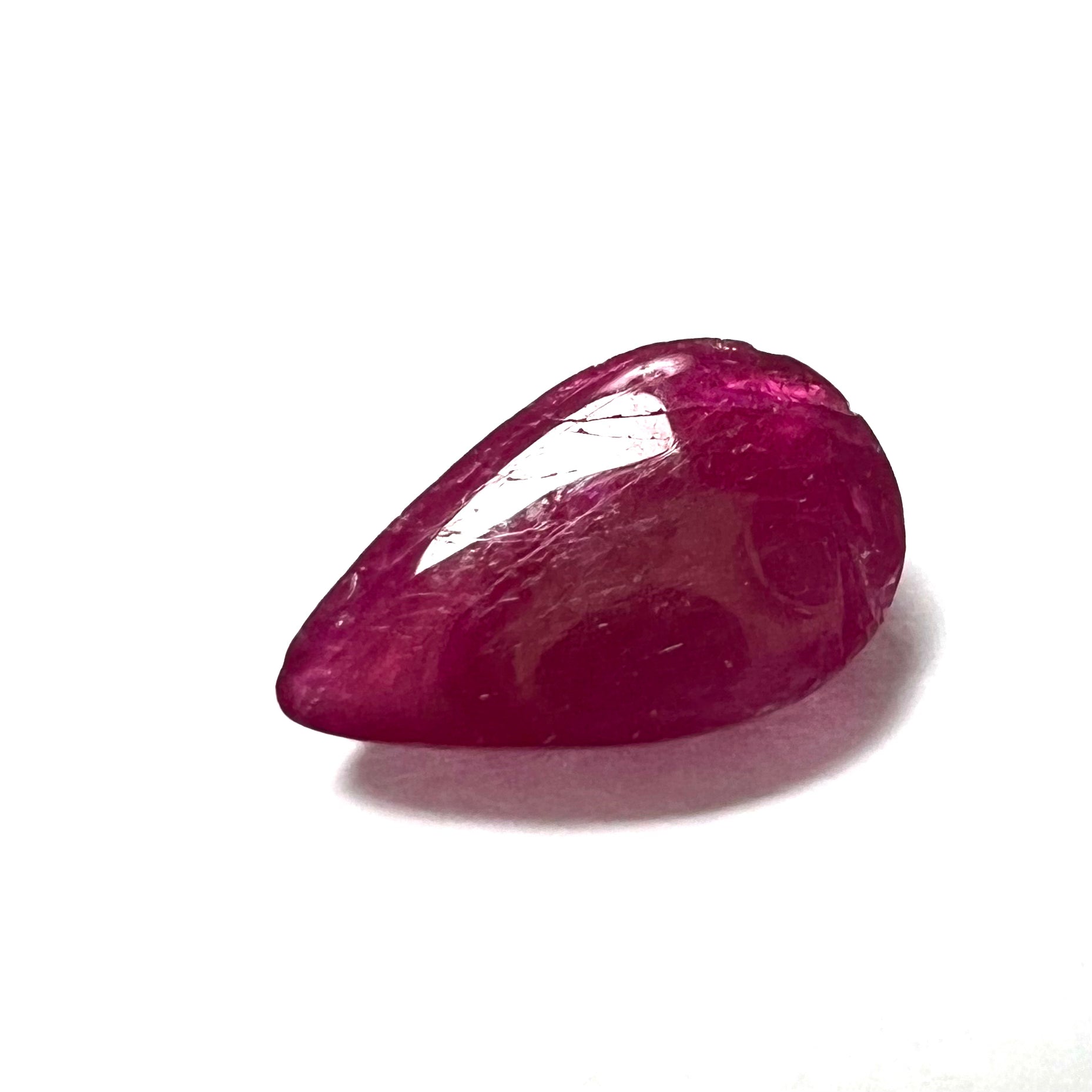 .89CTW Loose Natural Pear Ruby 7.5x4.2x2.2mm Earth mined Gemstone