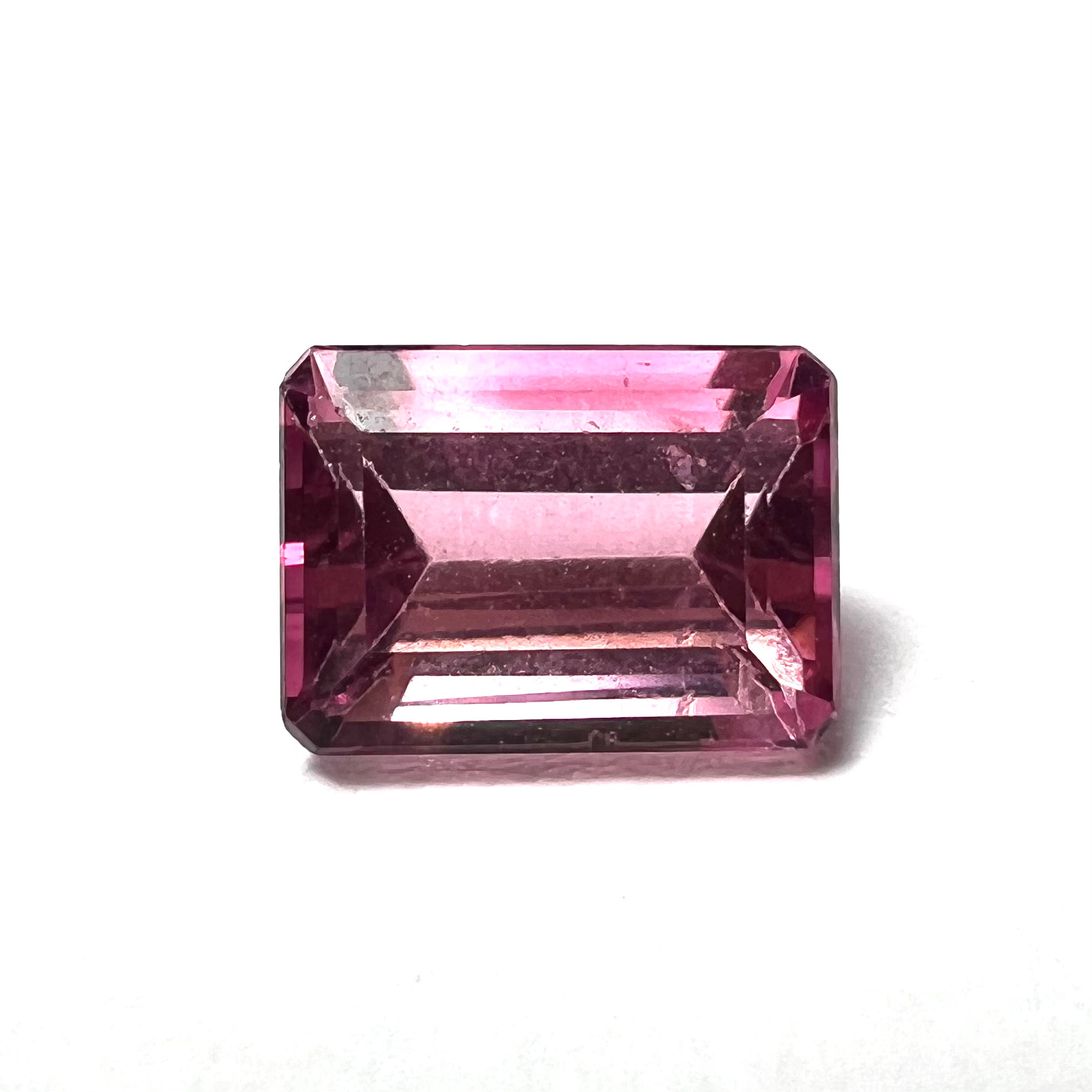 1.08CTW Natural Pink Rectangle Tourmaline 6x5x4mm Earth mined Gemstone