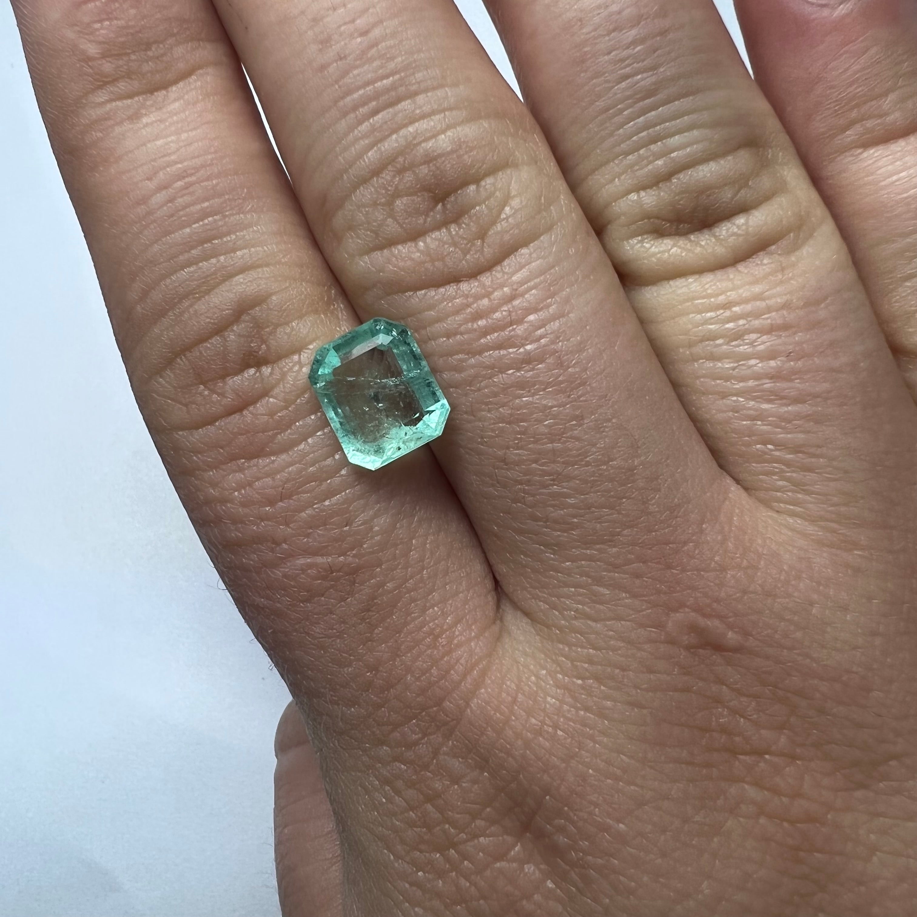 2.94CT Natural Colombian Emerald Rectangle Cut 9.86x8.21x4.69mm