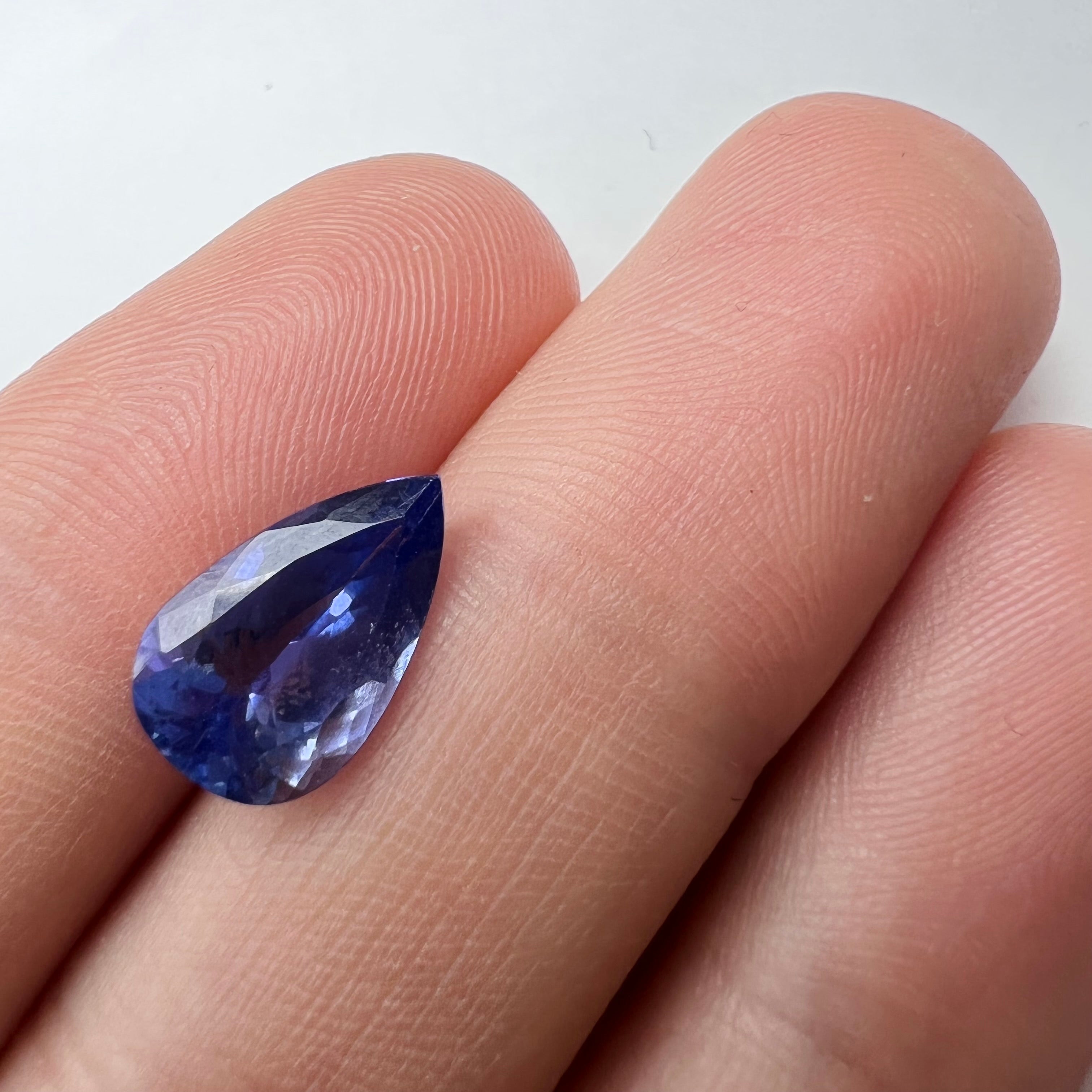 3.5CTW Loose Natural Pear Cut Tanzanite 12.74x7.86mm Earth mined Gemstone