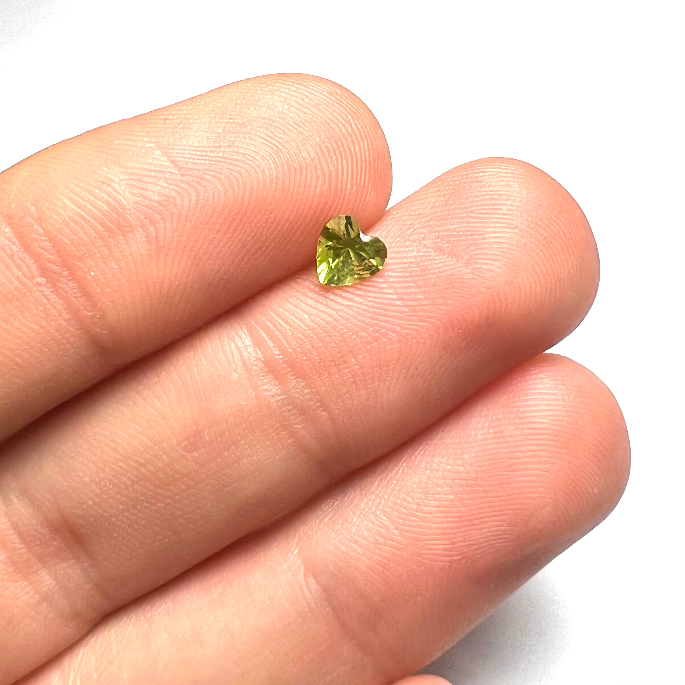 .45CT Loose Natural Heart Cut Peridot 5x3mm Earth mined Gemstone