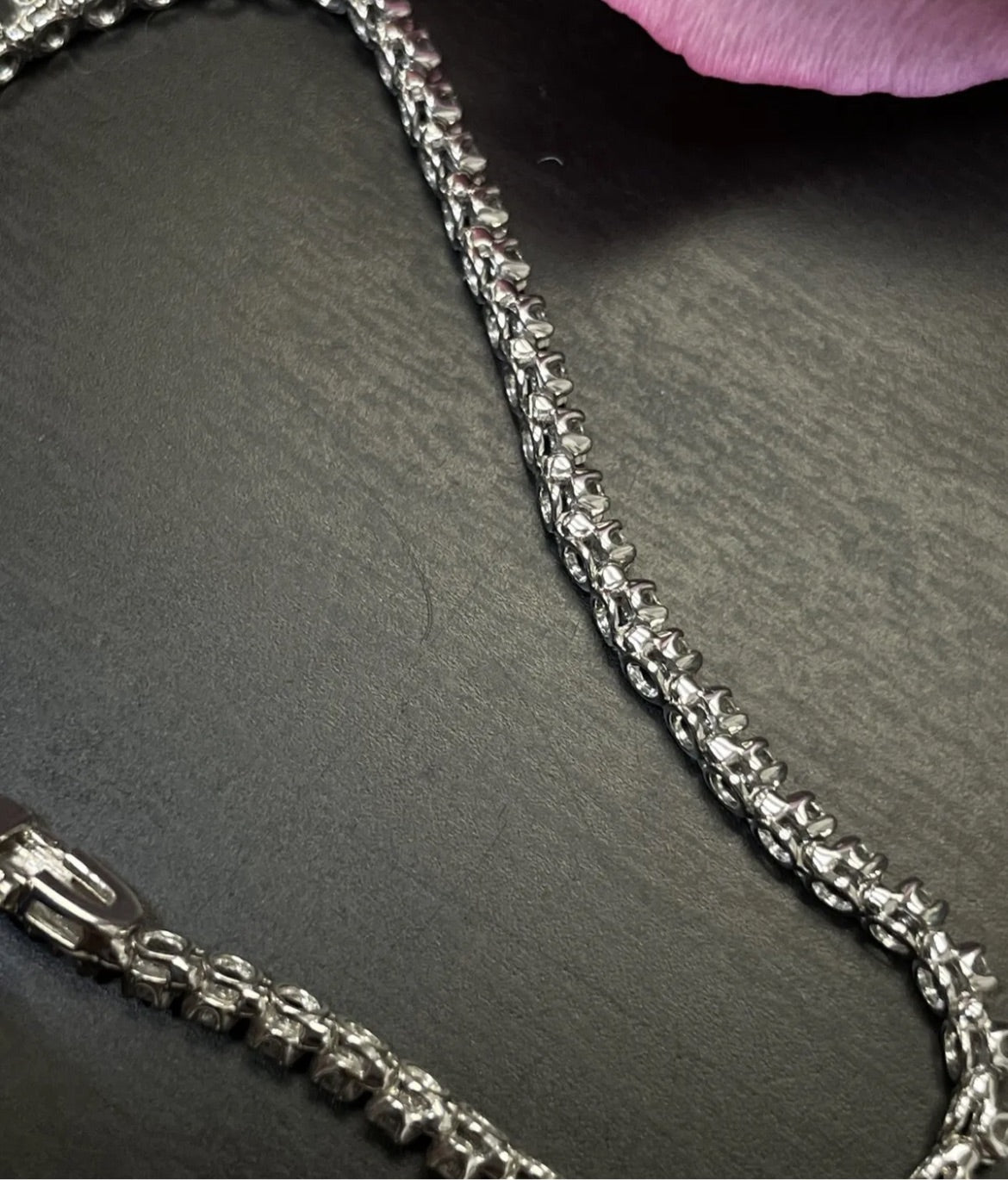 1CT Classic Diamond Tennis Bracelet Solid 10K White Gold 7”