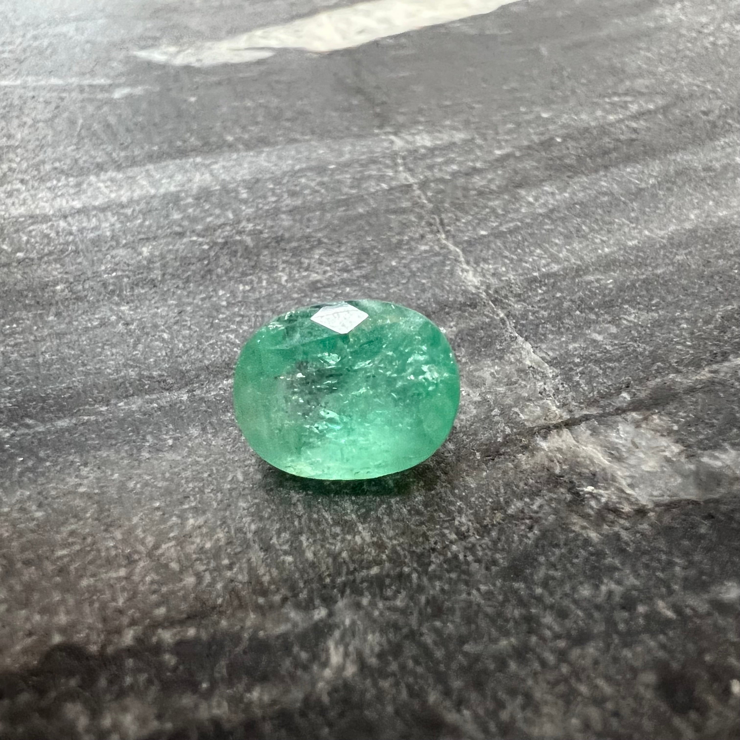 2.75CT Natural Colombian Emerald Loose Oval Shape 10x8mm
