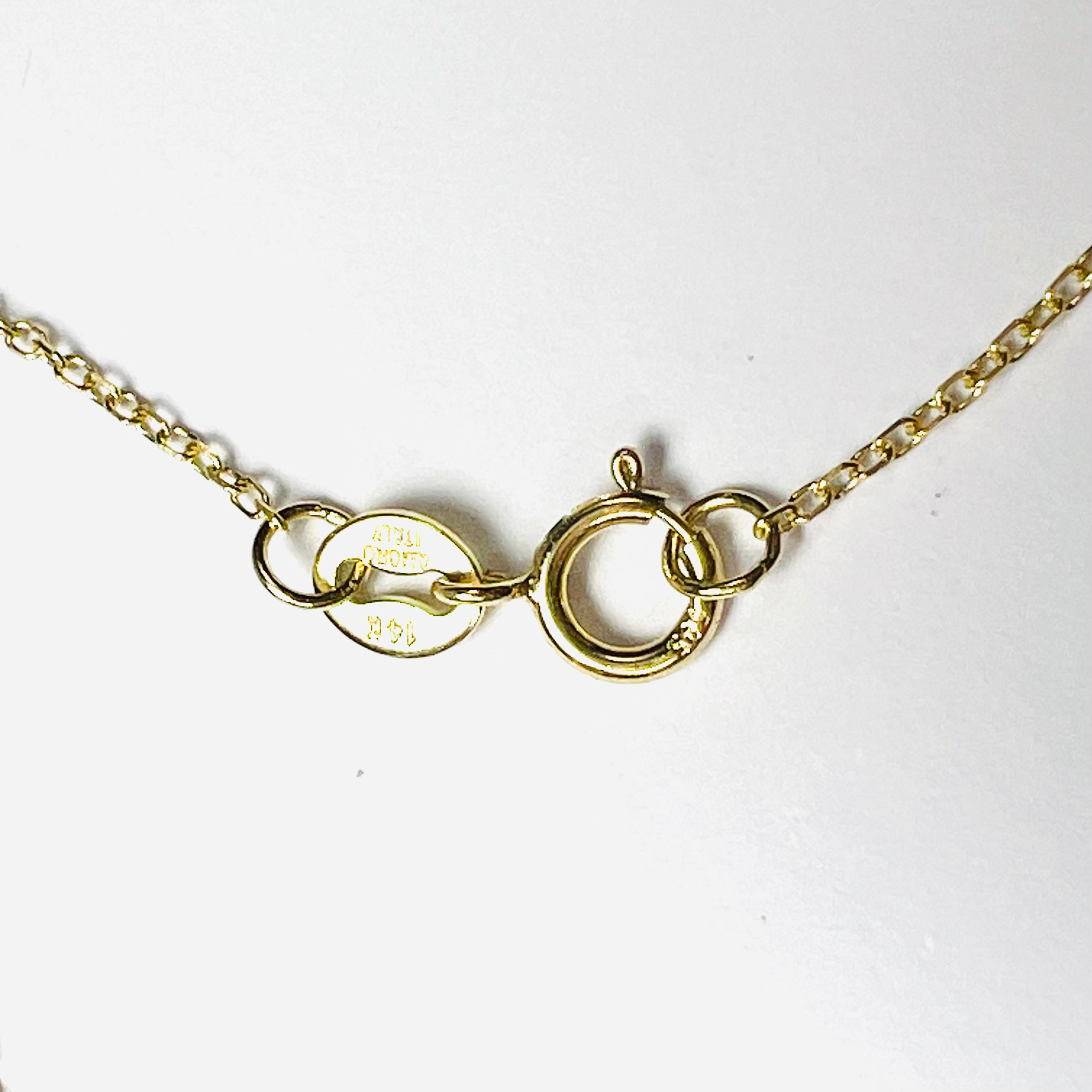 Assorted Emeralds 16" 14k Yellow Gold Stationed Necklace