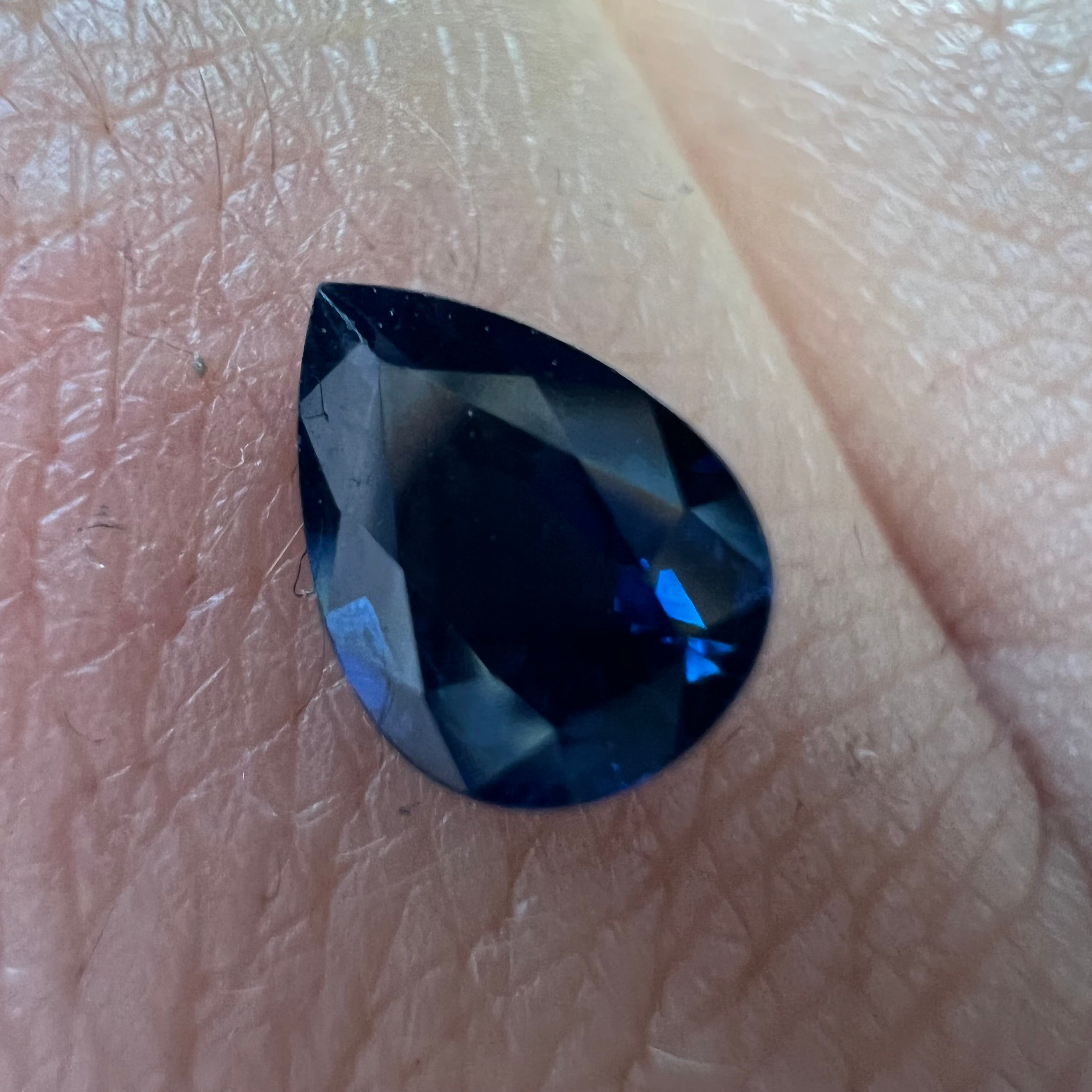 .75CT Loose Natural Pear Sapphire 6.80x4.83x2.85mm Earth mined Gemstone