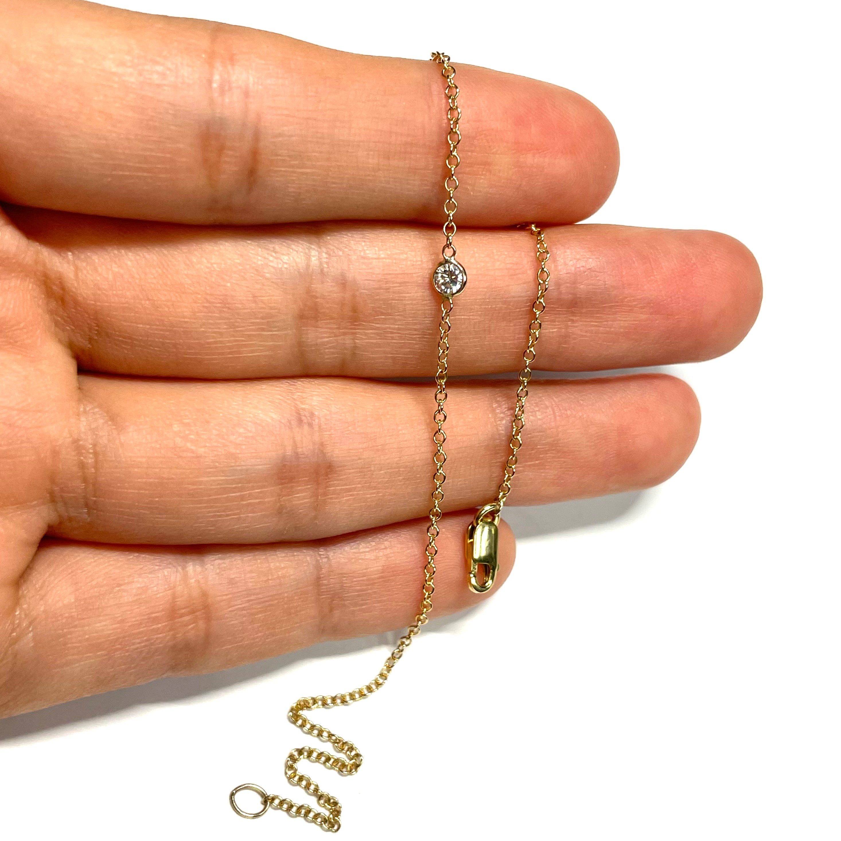 .15CT Diamond Bracelet in Solid 14k Yellow Gold 7.5"