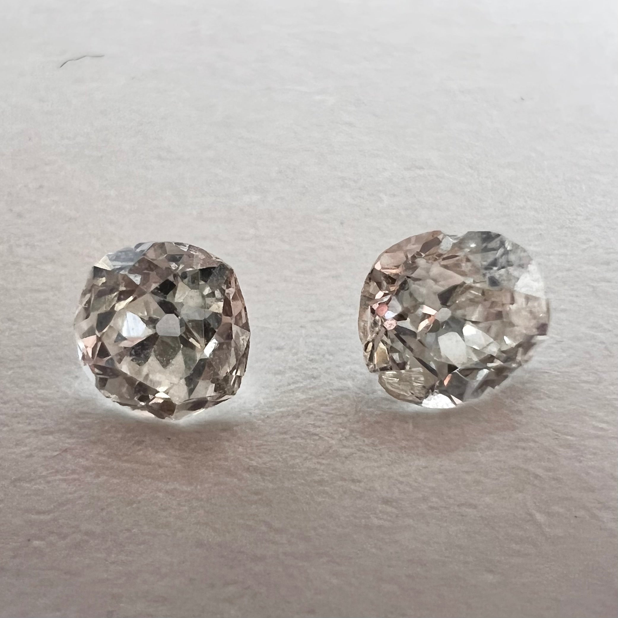 .44ctw Old Mine Cut Diamond K SI1 3.60mm Natural Earth mined