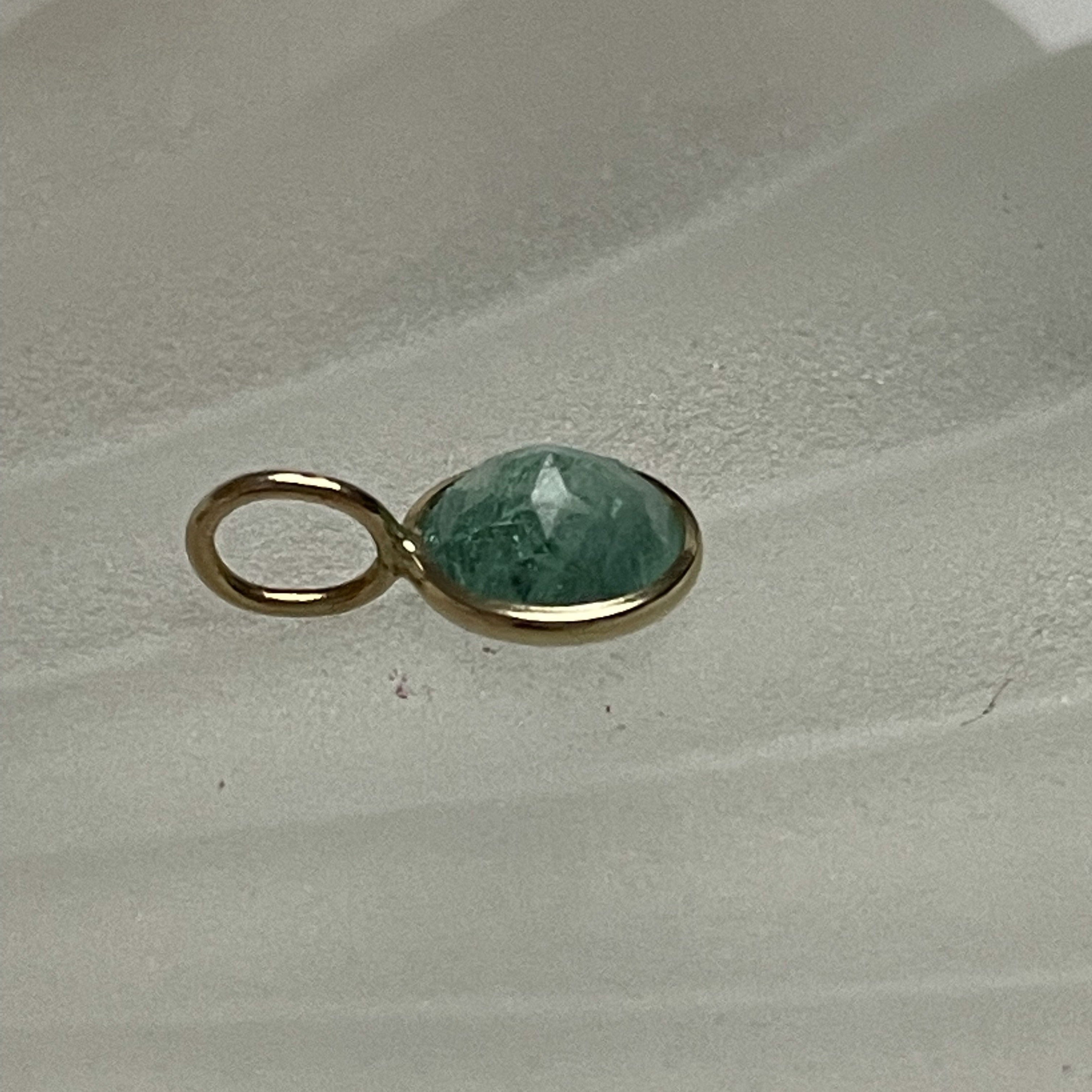 .97ct Natural Colombian Emerald 14K Yellow Gold Pendant Charm