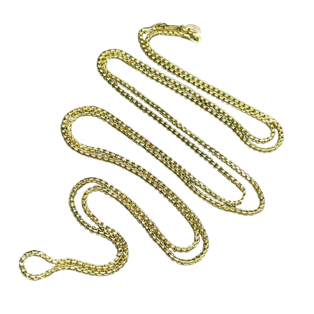 28" 10K Yellow Gold Barrel Chain