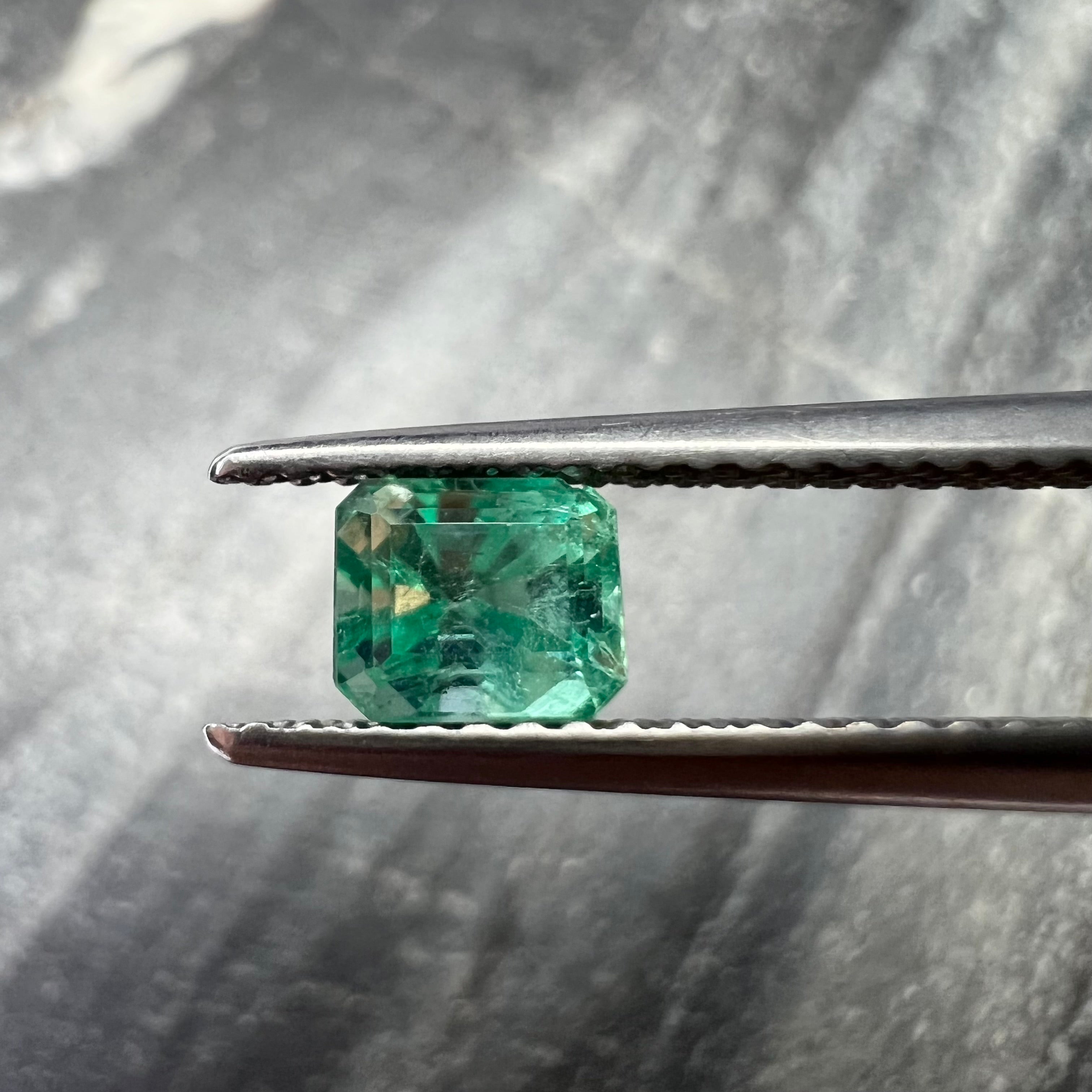 .68CT Loose Colombian Emerald Emerald Cut 5.10x4.35x4.38mm Earth mined Gemstone
