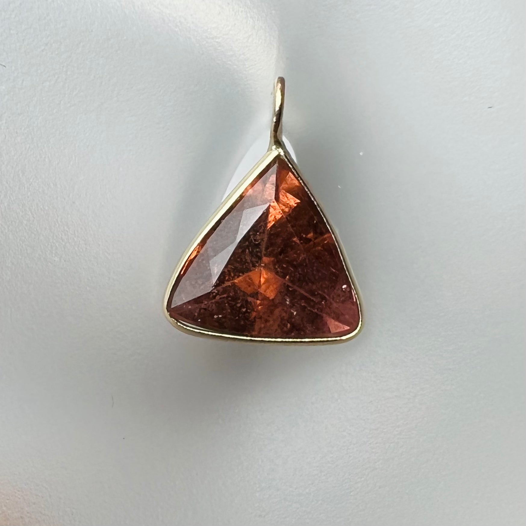 4.5CT Natural Tourmaline 14K Yellow Gold Pendant Charm 16x12mm