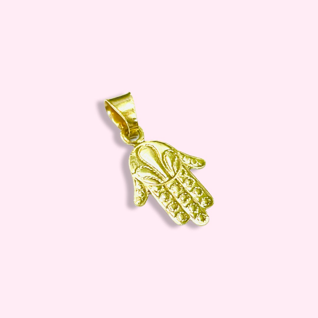 10K Yellow Gold Hamsa Pendant Charm