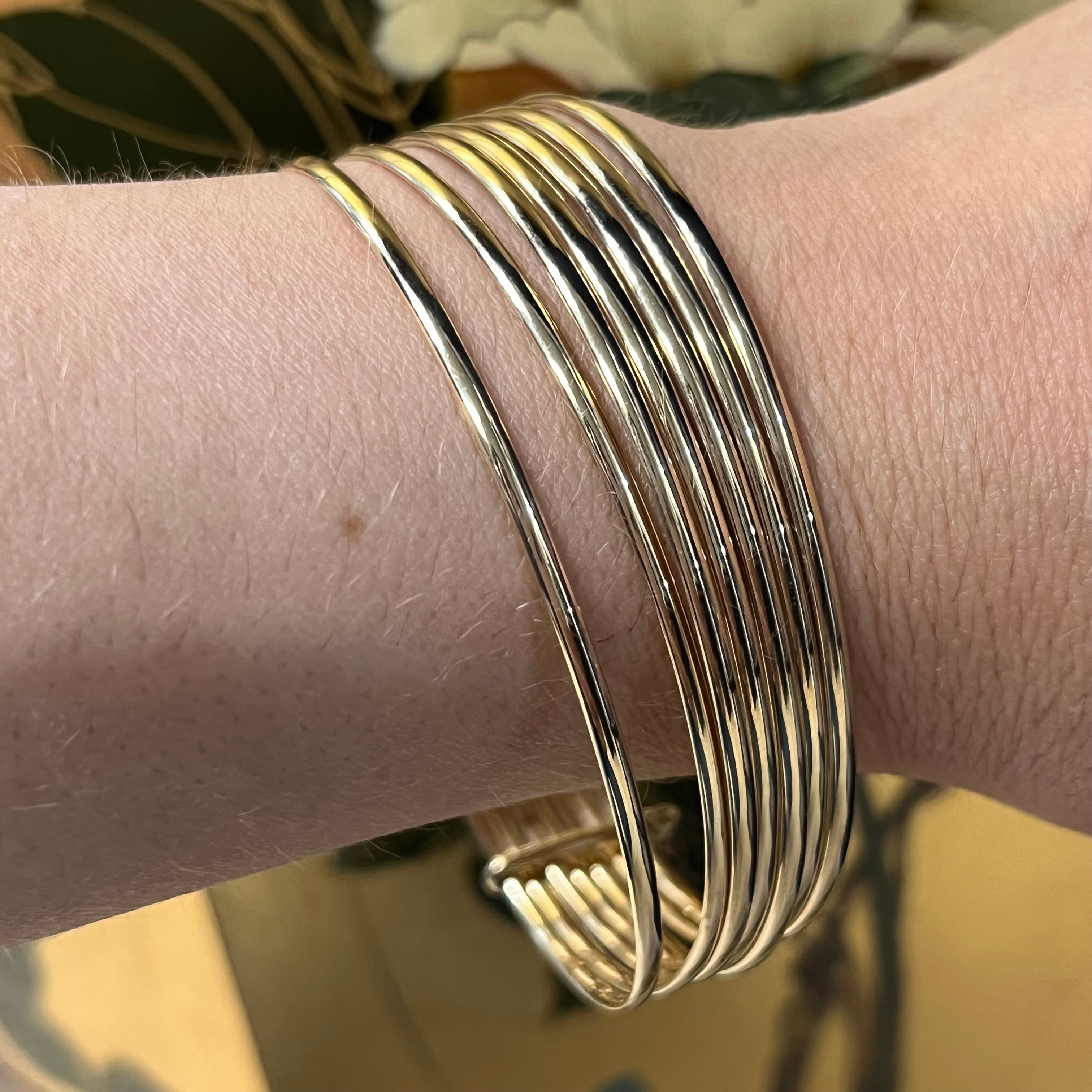Seven Bangle Semanario Bracelet 14K yellow gold