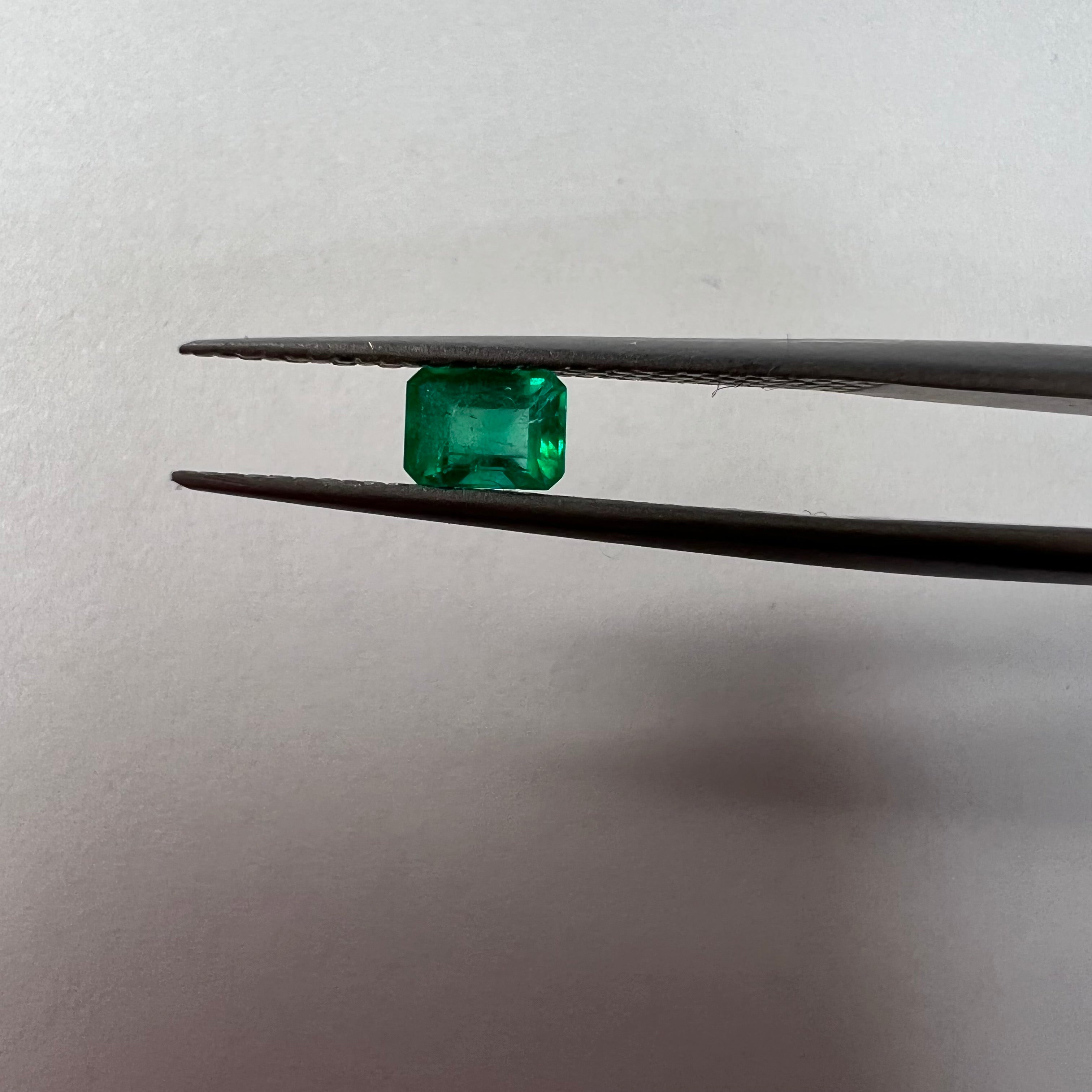 .35CT Loose Natural Colombian Emerald Cut 4.66x3.49x2.82mm Earth mined Gemstone