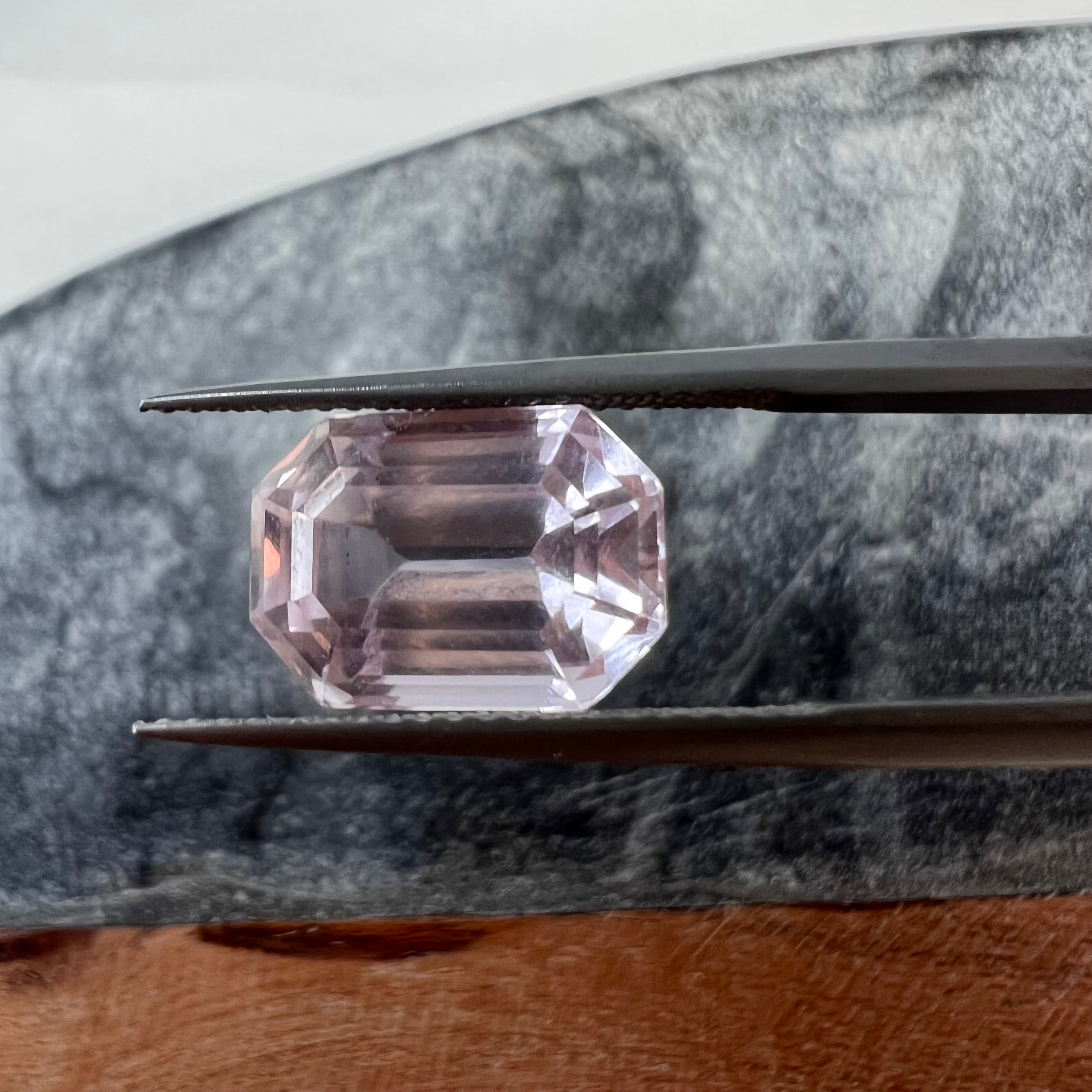 6.10CTW Natural Emerald Cut Kunzite 12.13x8.63mm Earth mined Gemstone