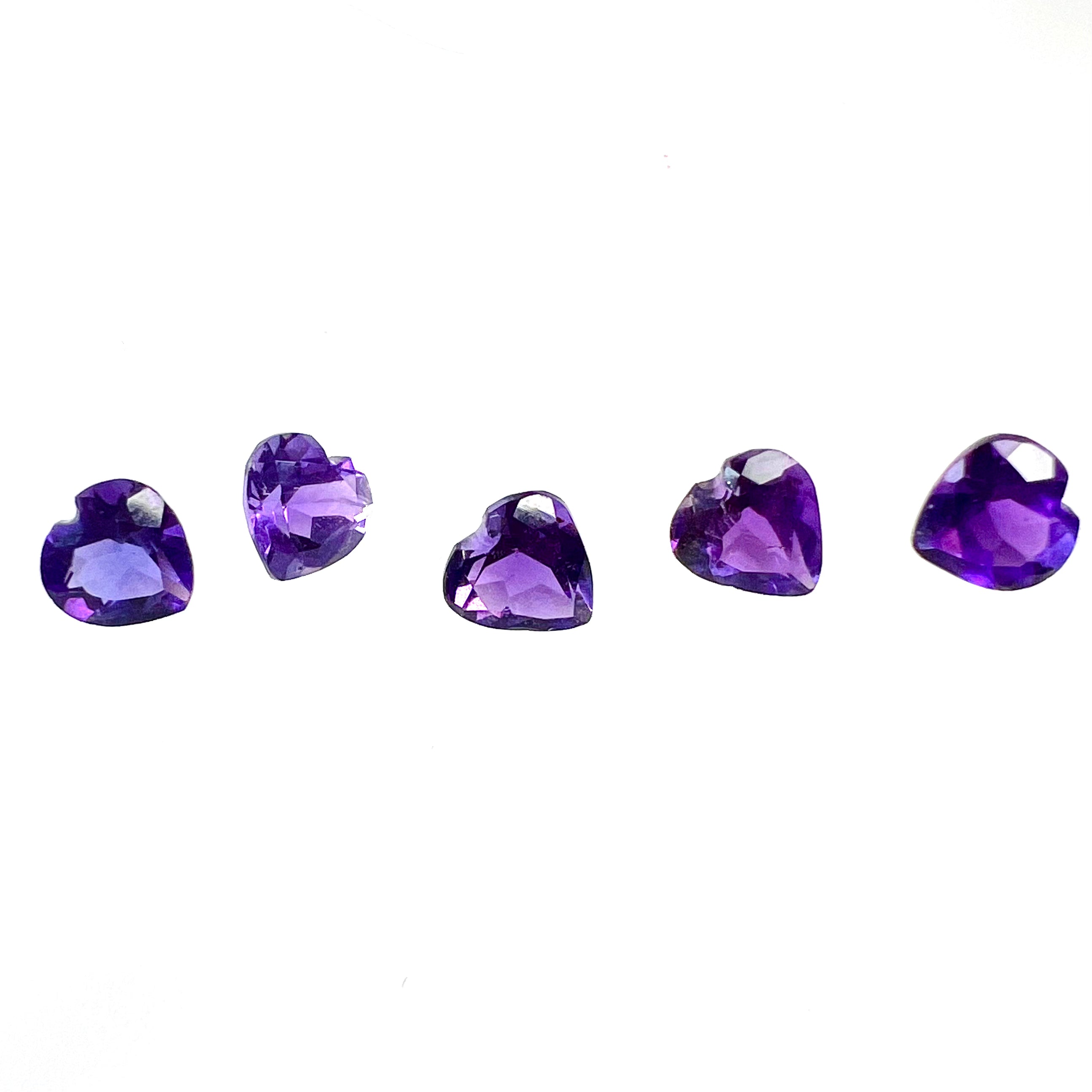.40CT Natural Loose Heart Light Pink Amethyst 5x5mm earth mined Gemstone