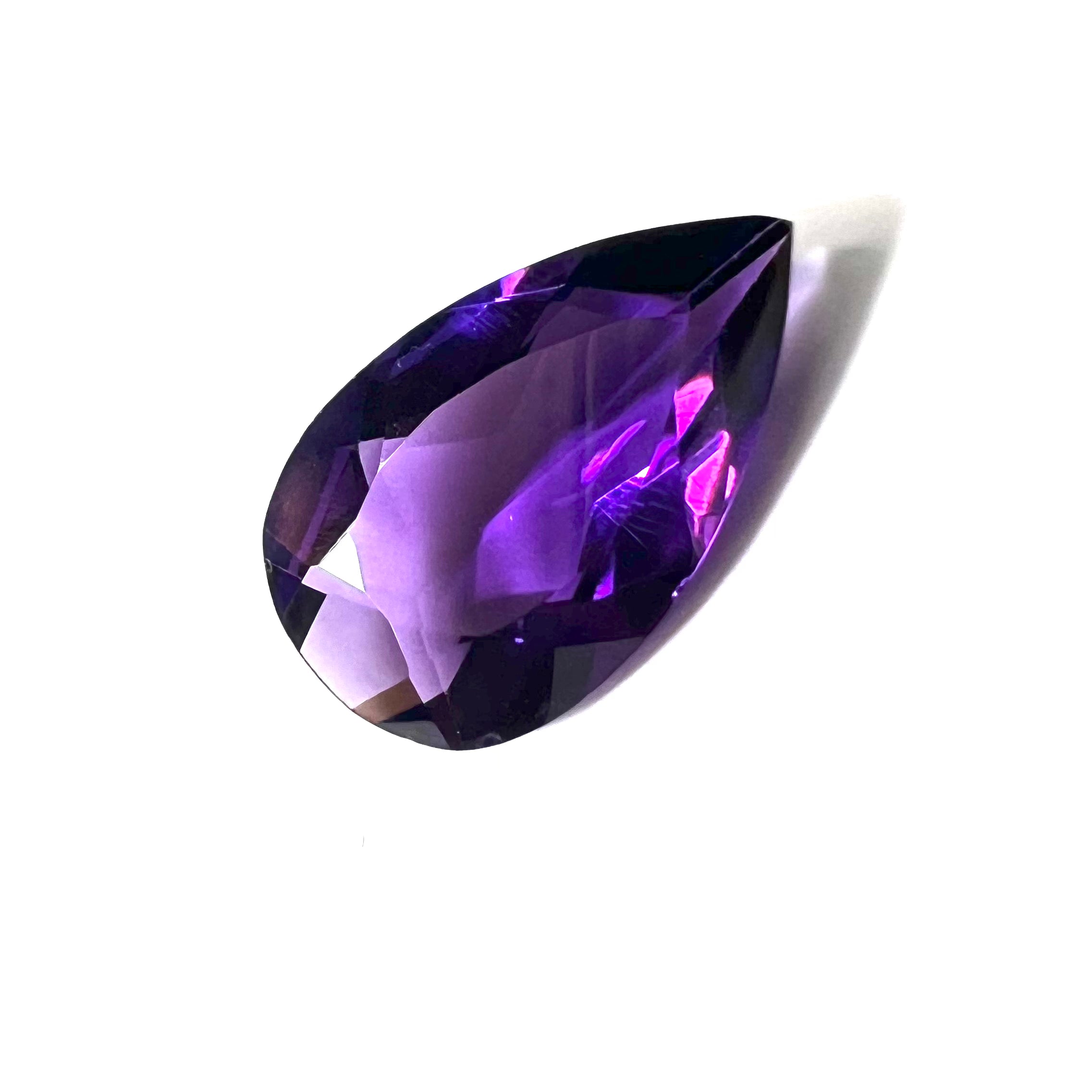 10.6CTW Loose Natural Pear Cut Amethyst 22x12x7mm Earth mined Gemstone