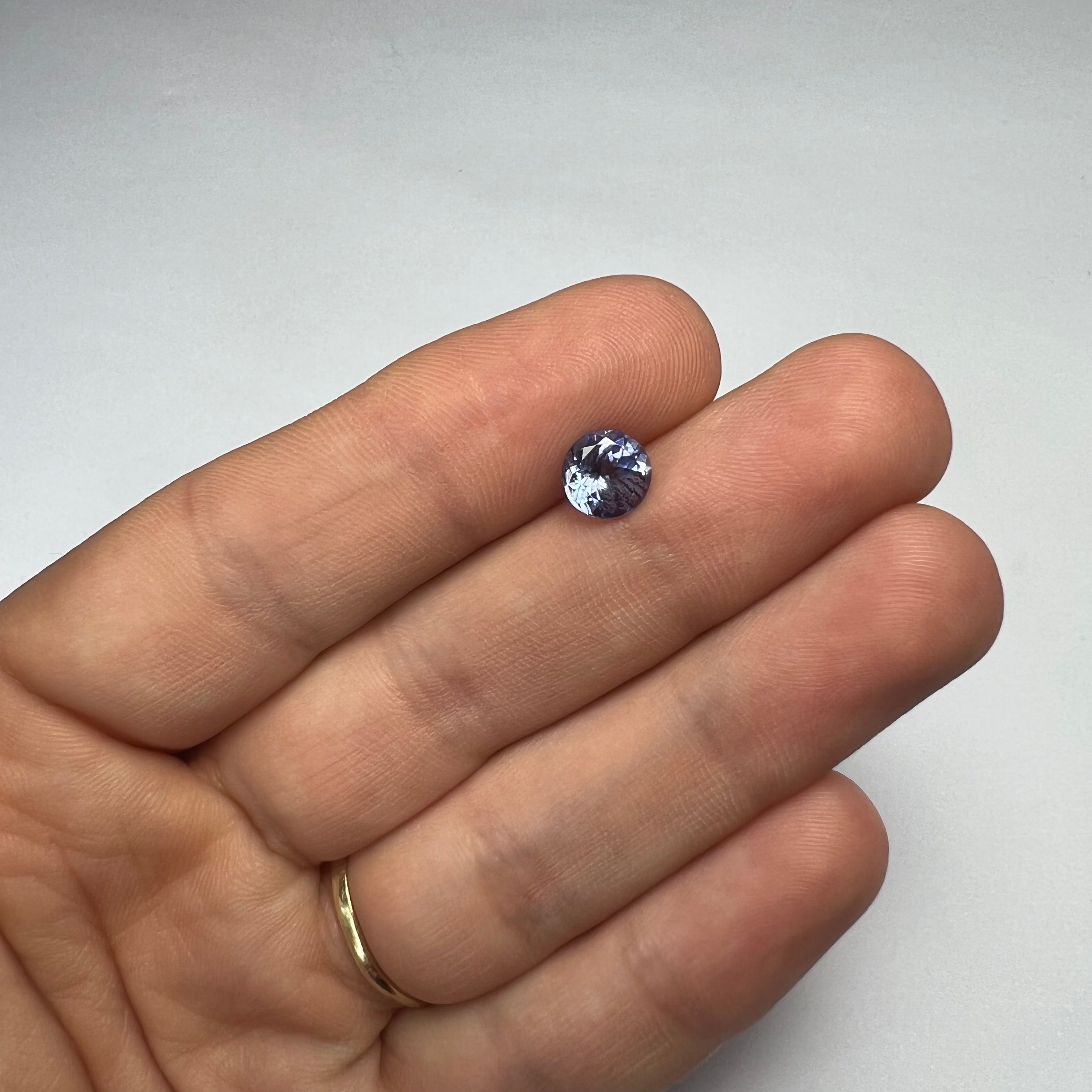 1.46CTW Loose Natural Round Tanzanite 6.94x4.48mm Earth mined Gemstone