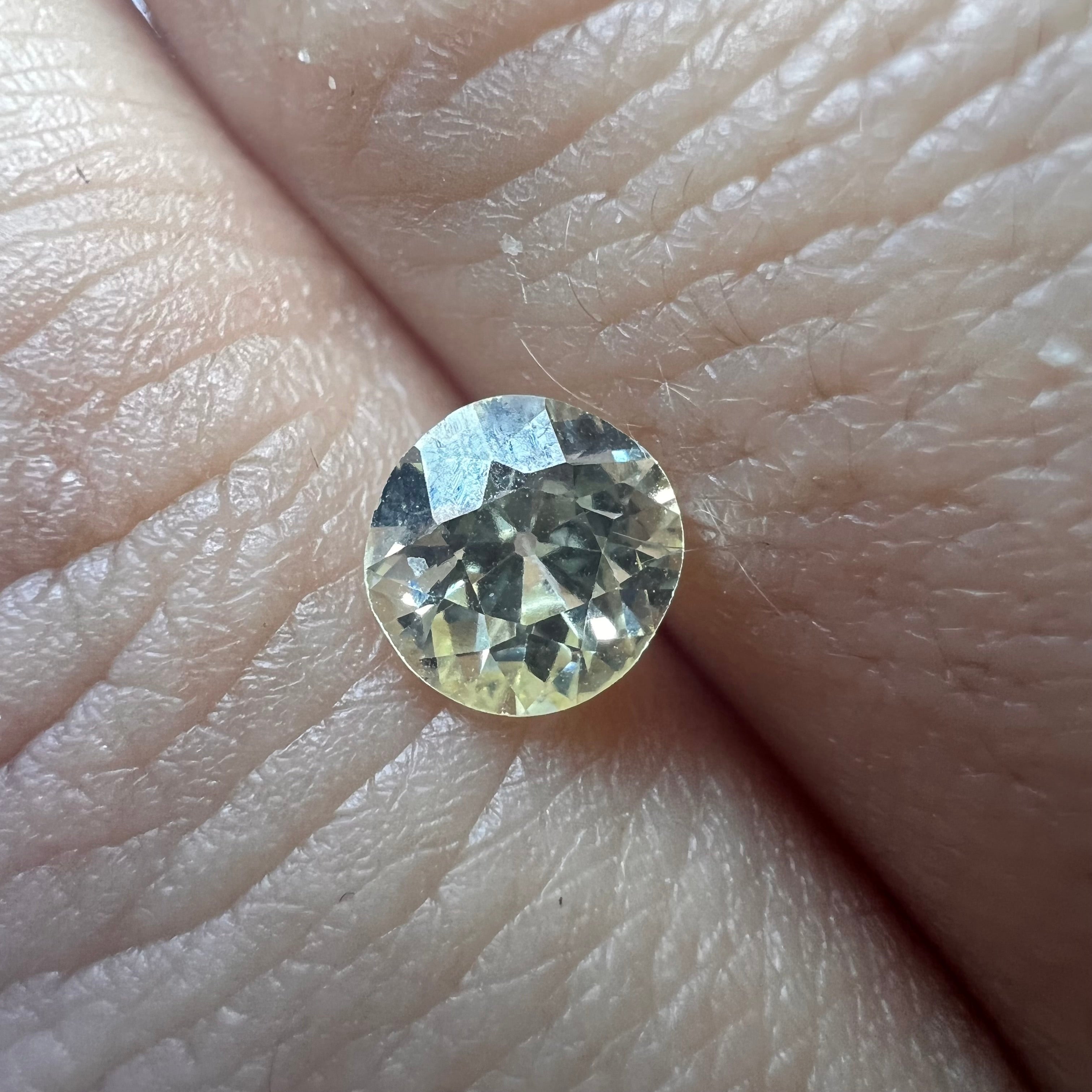 .65CT Old Mine Cut Diamond Fancy Yellow VS1 5.41x5.60x3.28mm Natural Earth mined