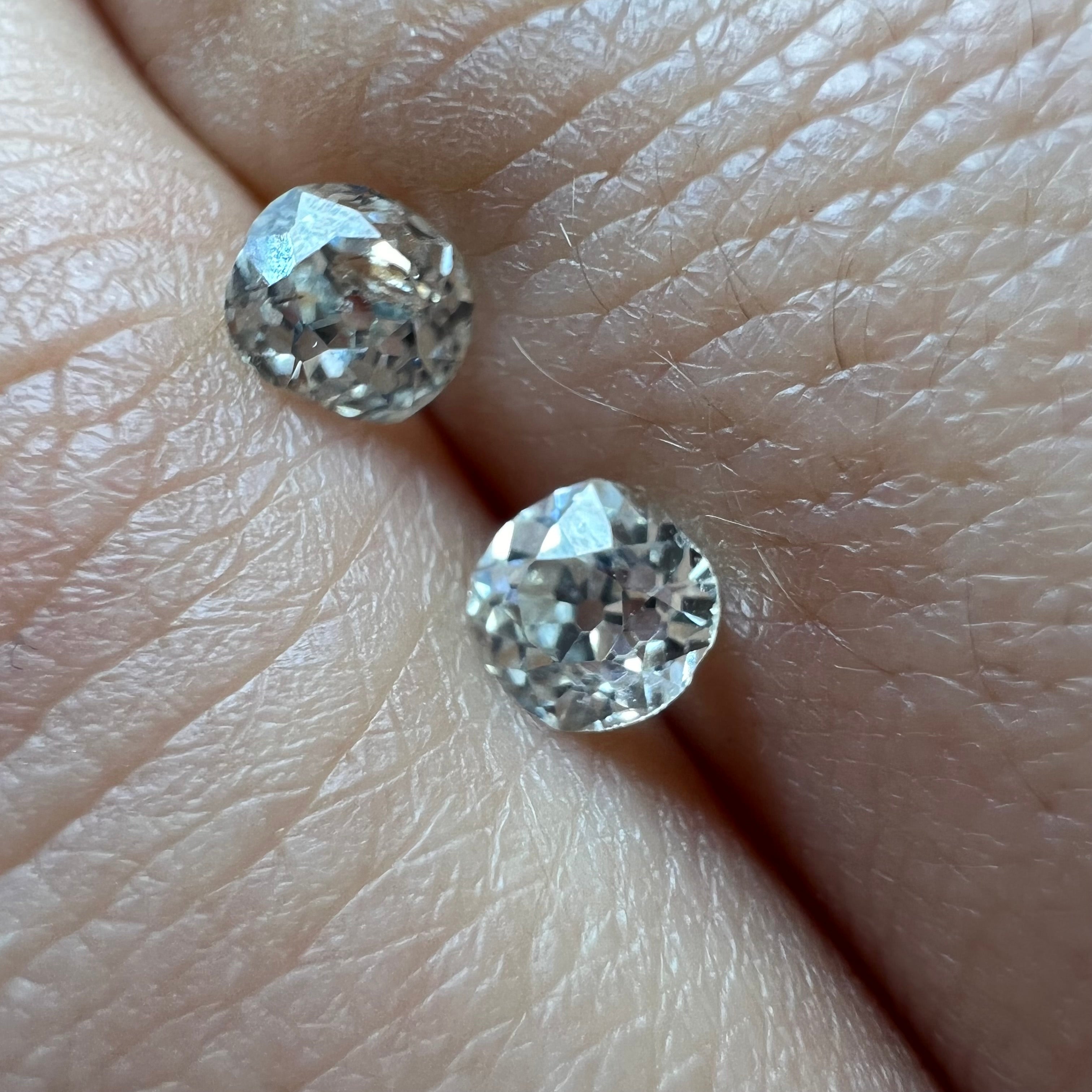 .79CTW Old Mine Cut Diamond k VS2, I1 4.5mm Natural Earth mined