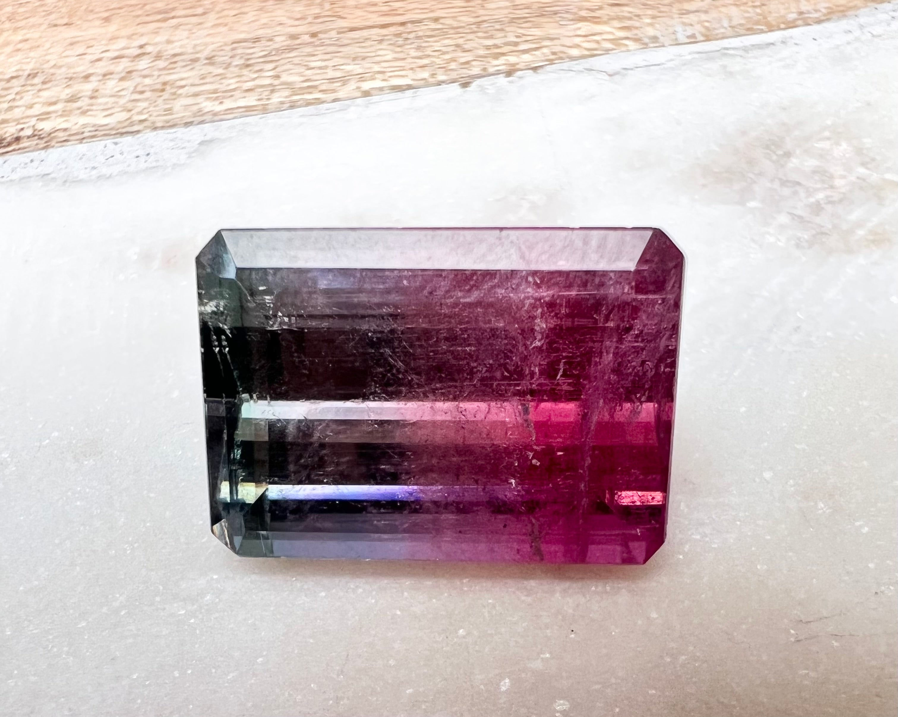 19.12CTW Natural Emerald Cut Tourmaline 19.16x13.23mm Earth mined Gemstone