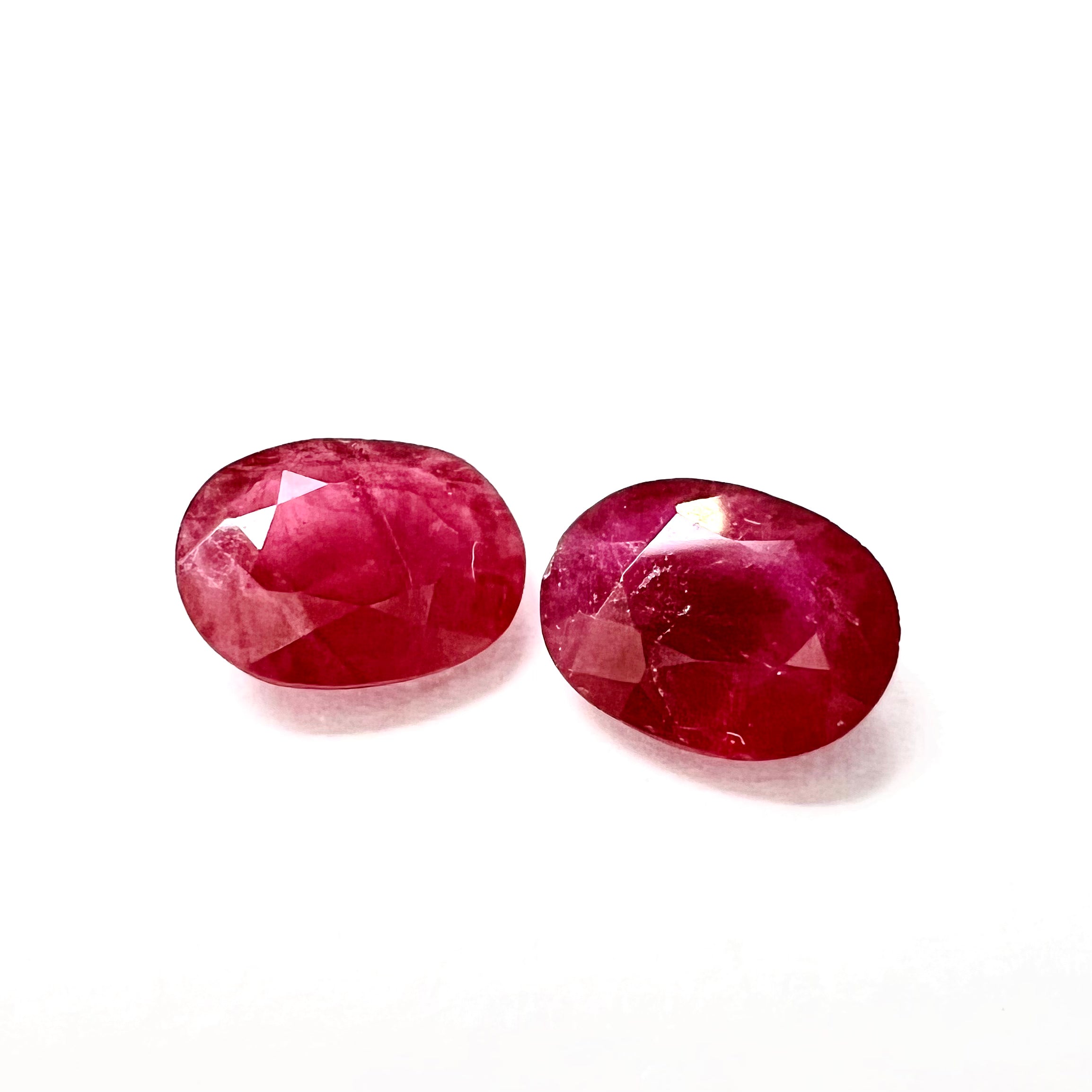 .75CT Pair of Natural Oval Loose Ruby 5x4x1.5mm Earth mined Gemstone