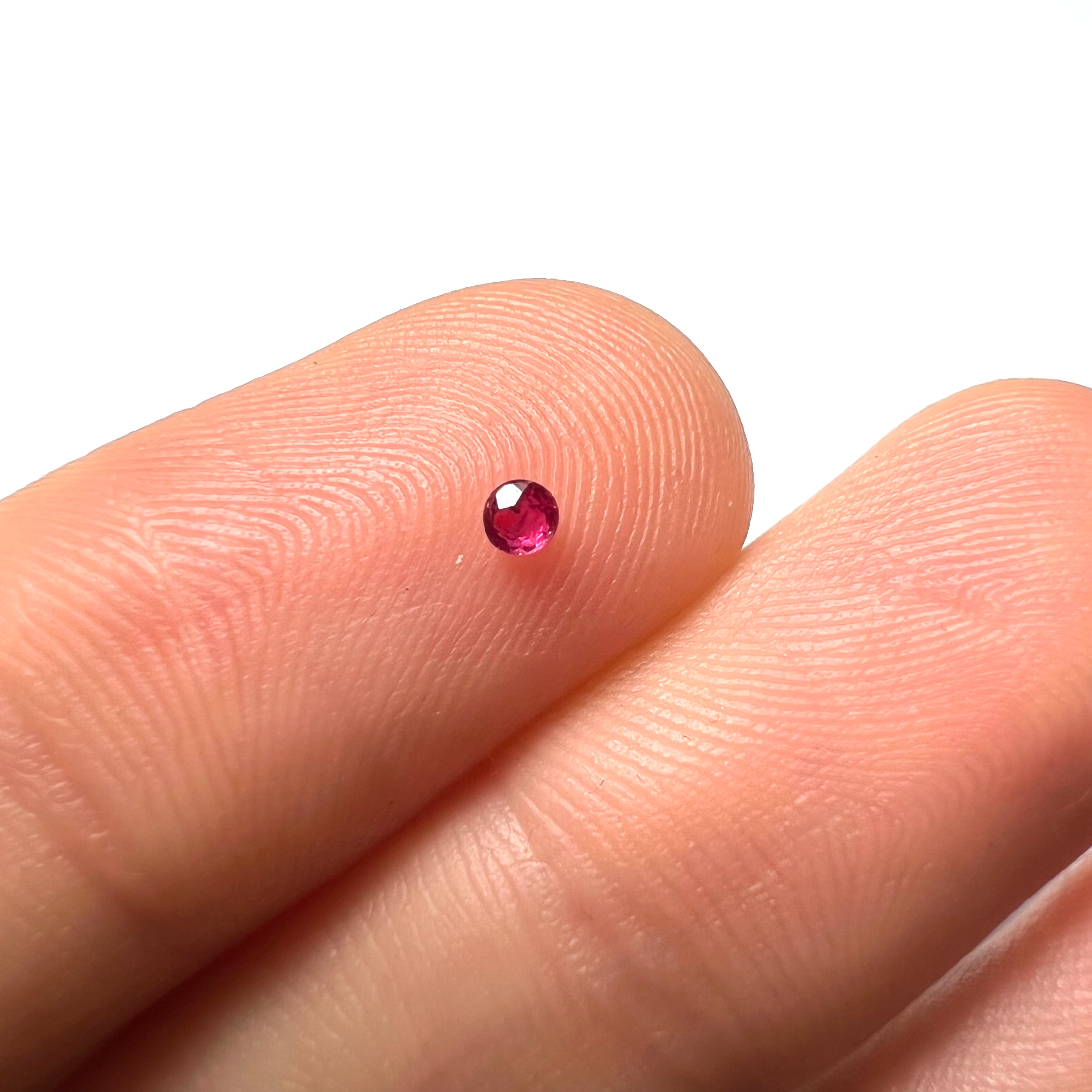 .06CT Loose Natural Ruby 2.1mm Earth mined Gemstone