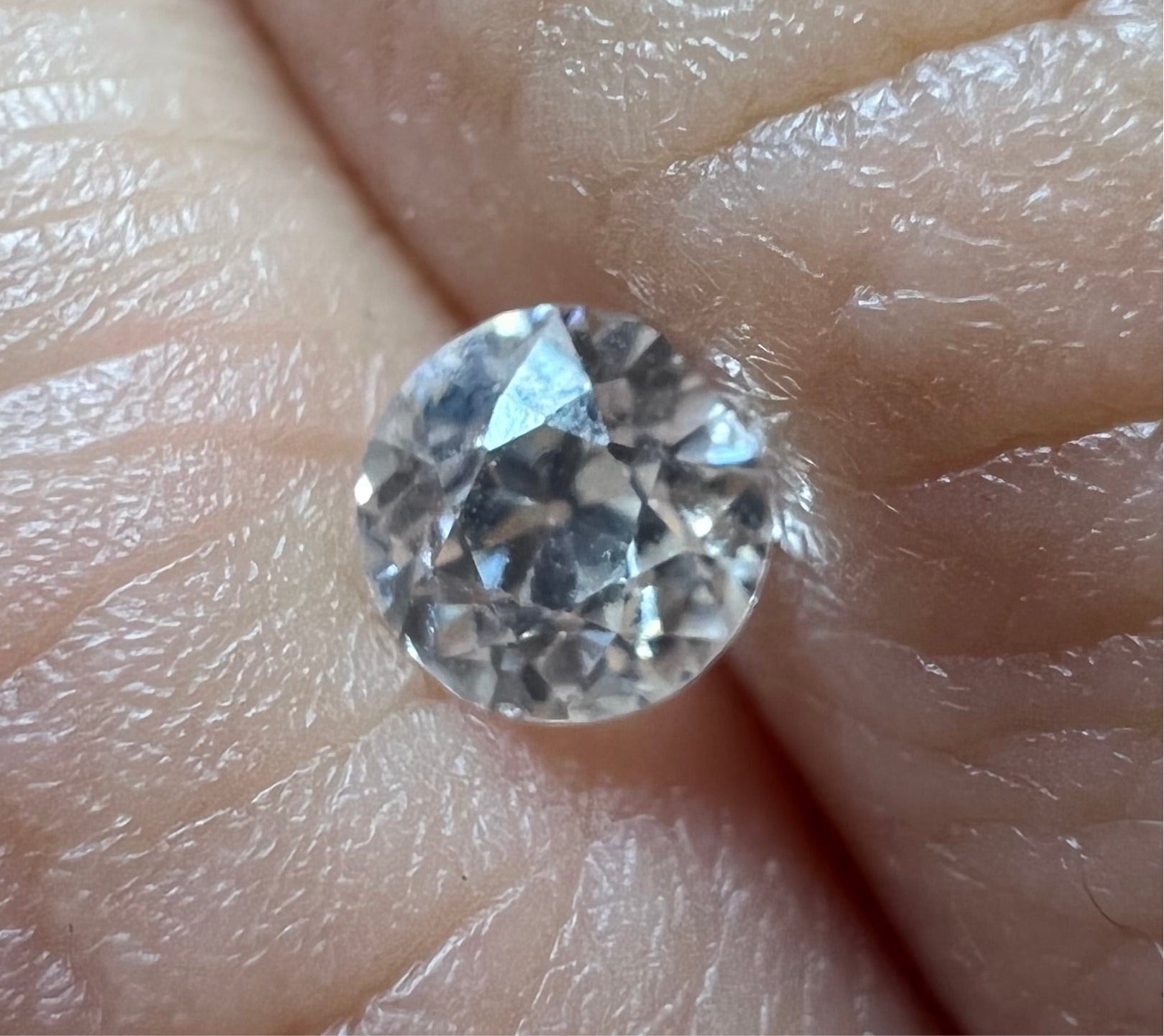 .38CT Old Mine Round Cut Diamond J SI2 4.48x2.92mm Natural Earth mined
