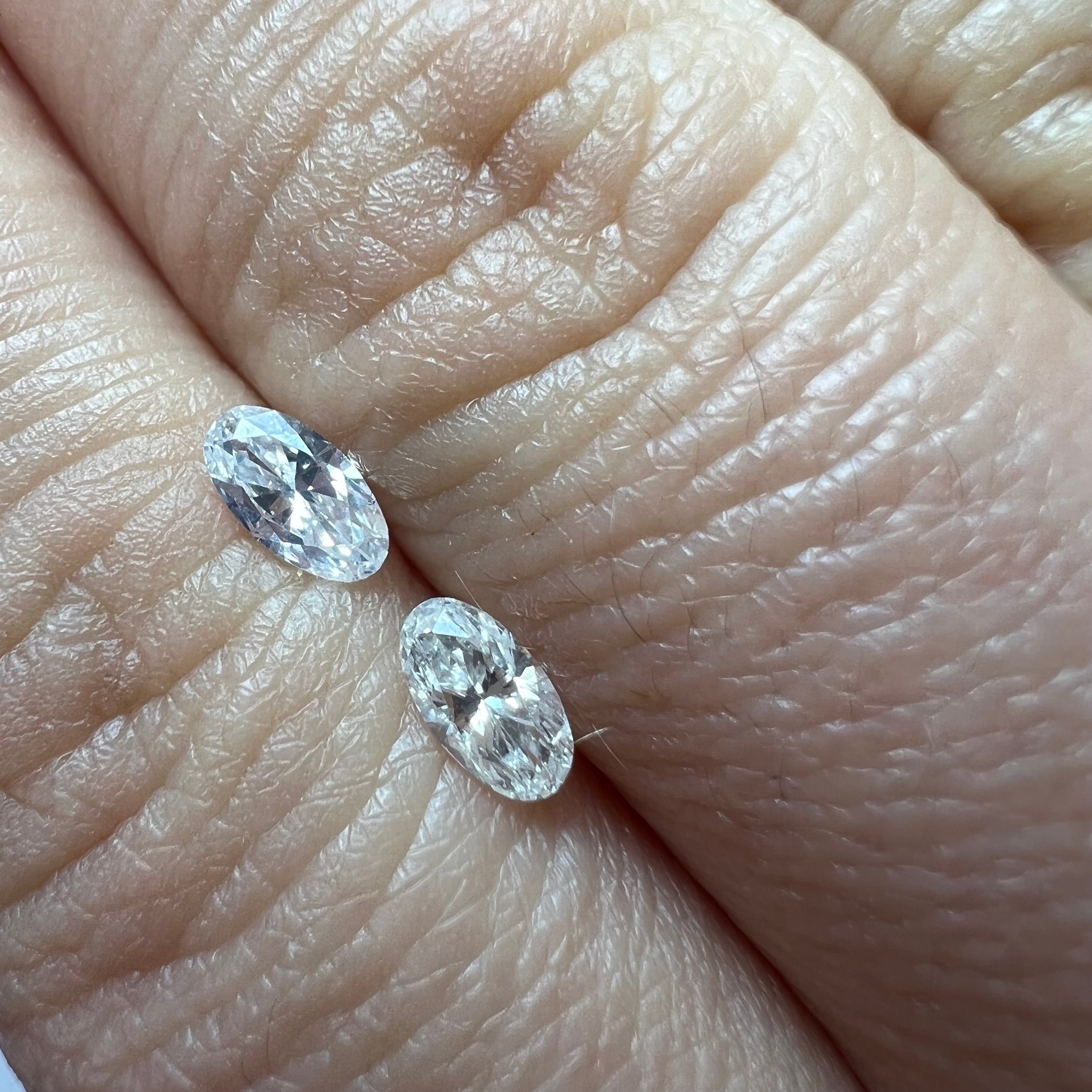 .62ctw Pair of Oval Cut Diamonds VS2 H-J Natural and Earth mined