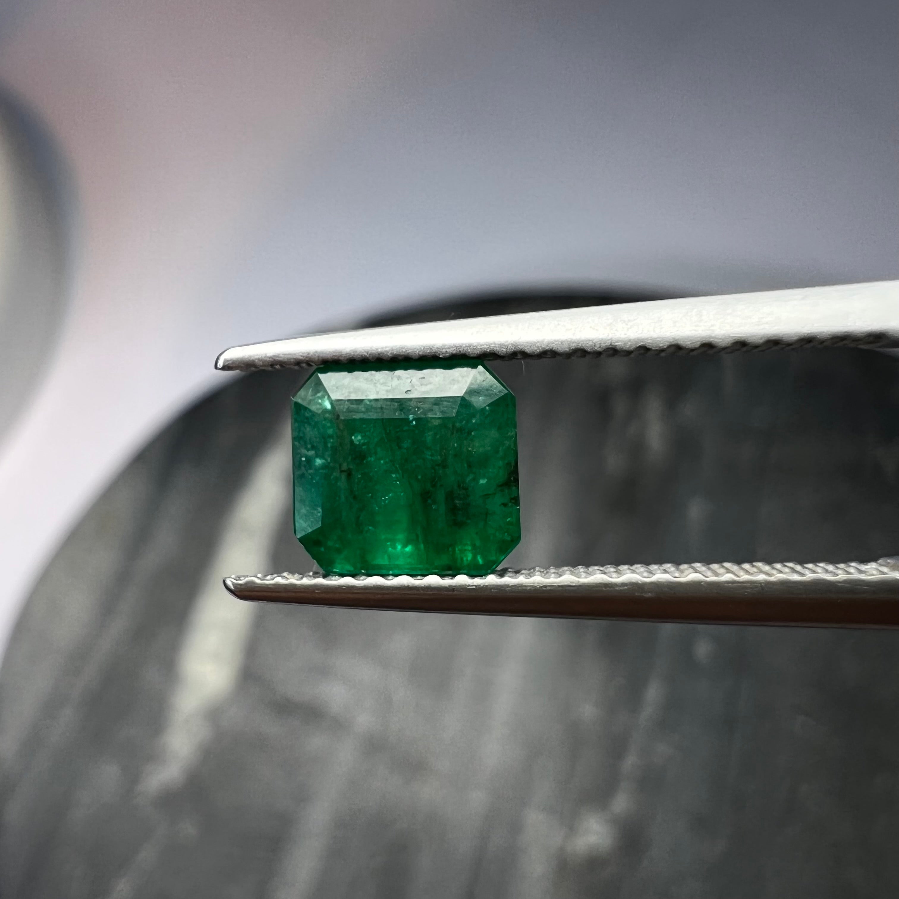 1.62CT Loose Colombian Emerald, Emerald Cut 6.80x6.22x4.83mm Earth mined Gemstone