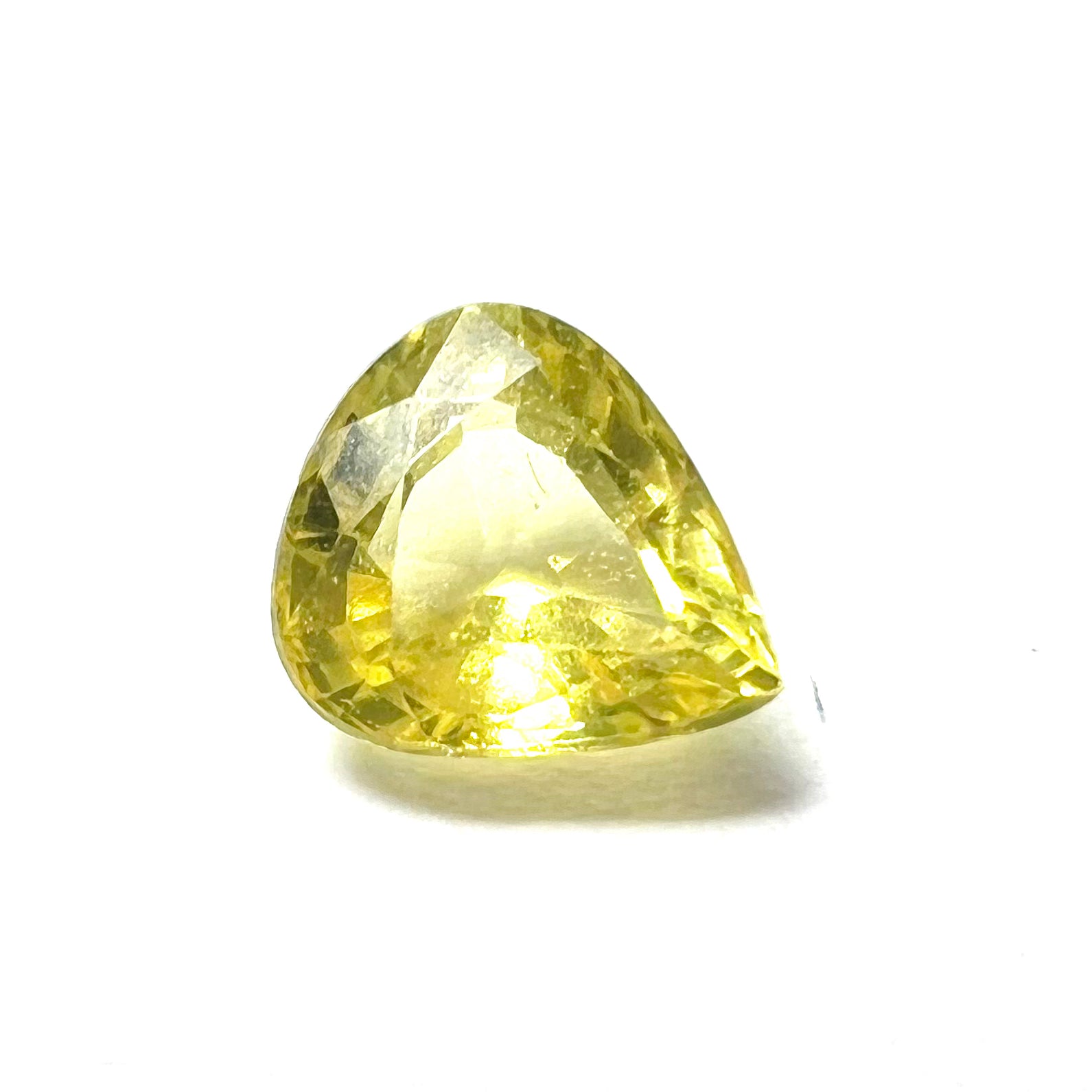 .50CT Loose Pear Yellow Sapphire 6.01x5.03x3.01mm Earth mined Gemstone
