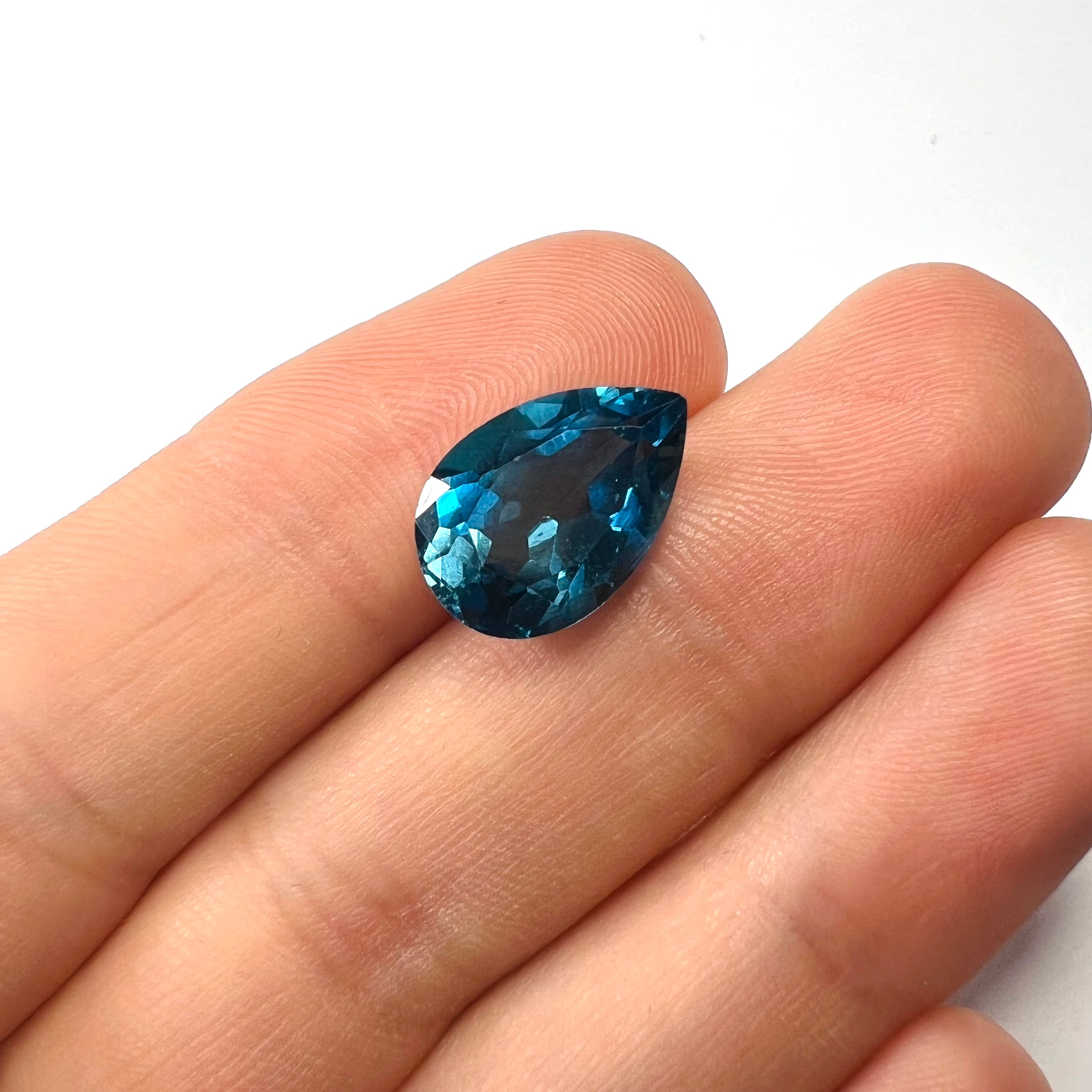 8.28CTW Loose Natural Pear Cut Topaz 14.85x10x7.5mm Earth mined Gemstone