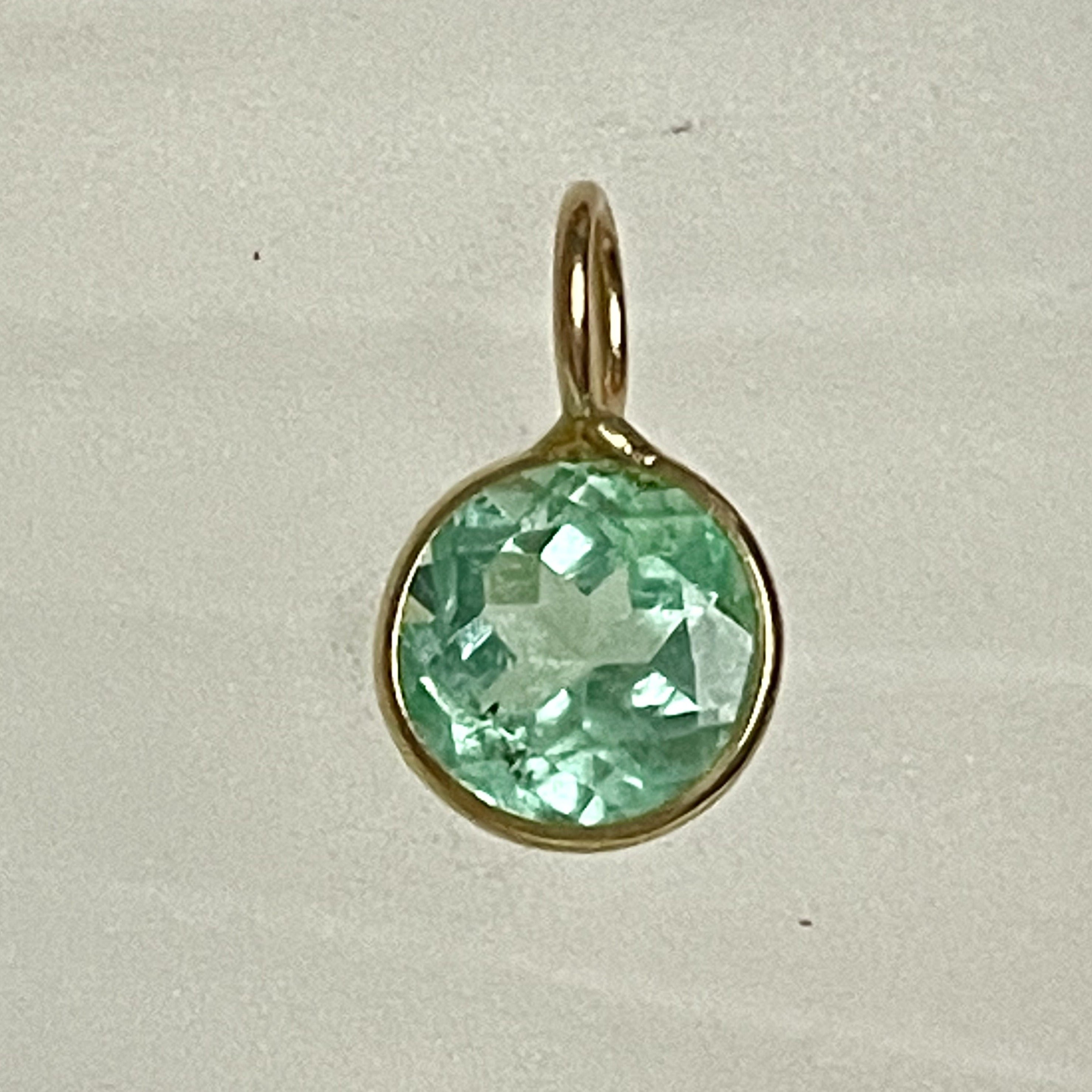 1CT Colombian Emerald 14K Yellow Gold