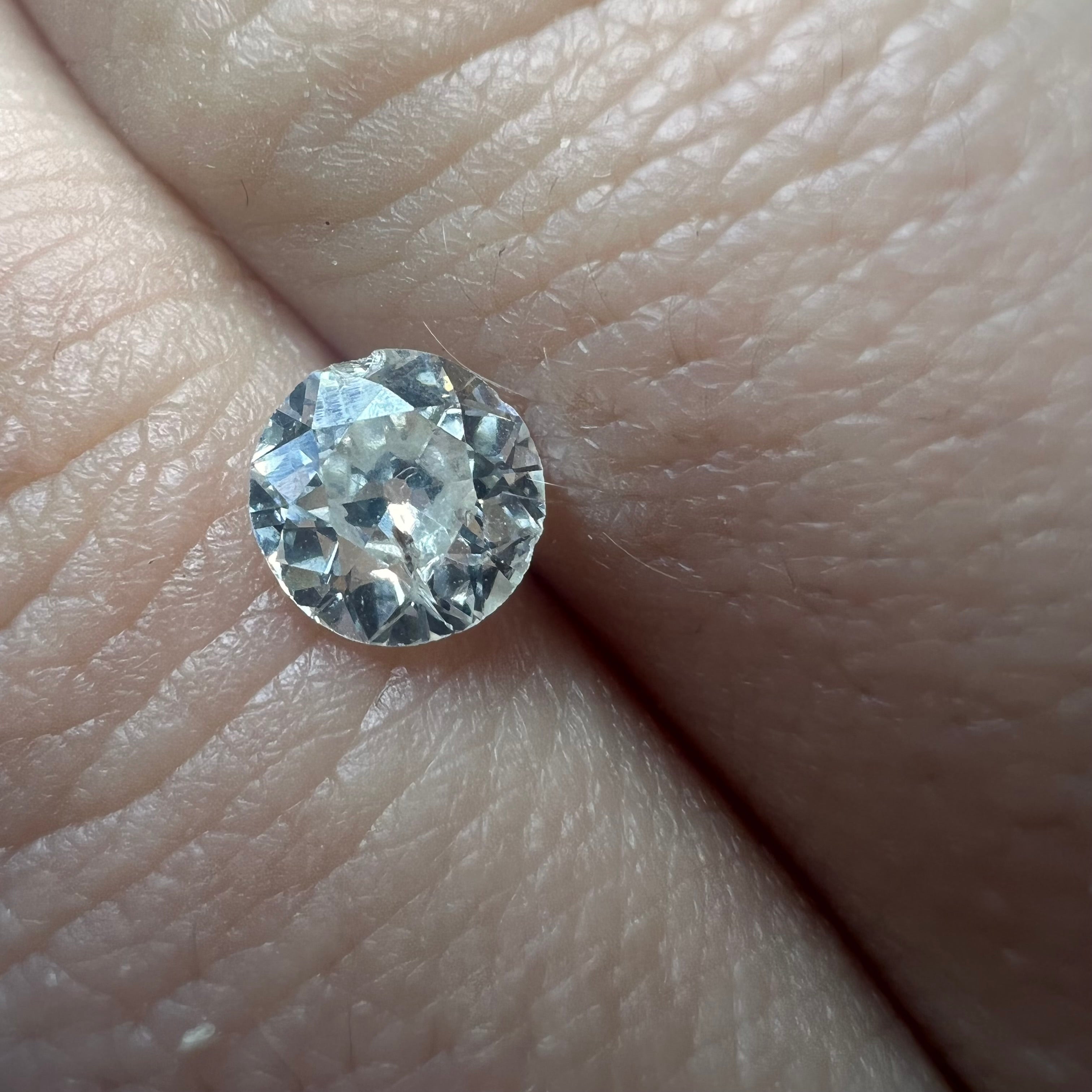 .78CT Old Mine Brilliant Cut Diamond H I1 6.07x3.19mm Natural Earth mined