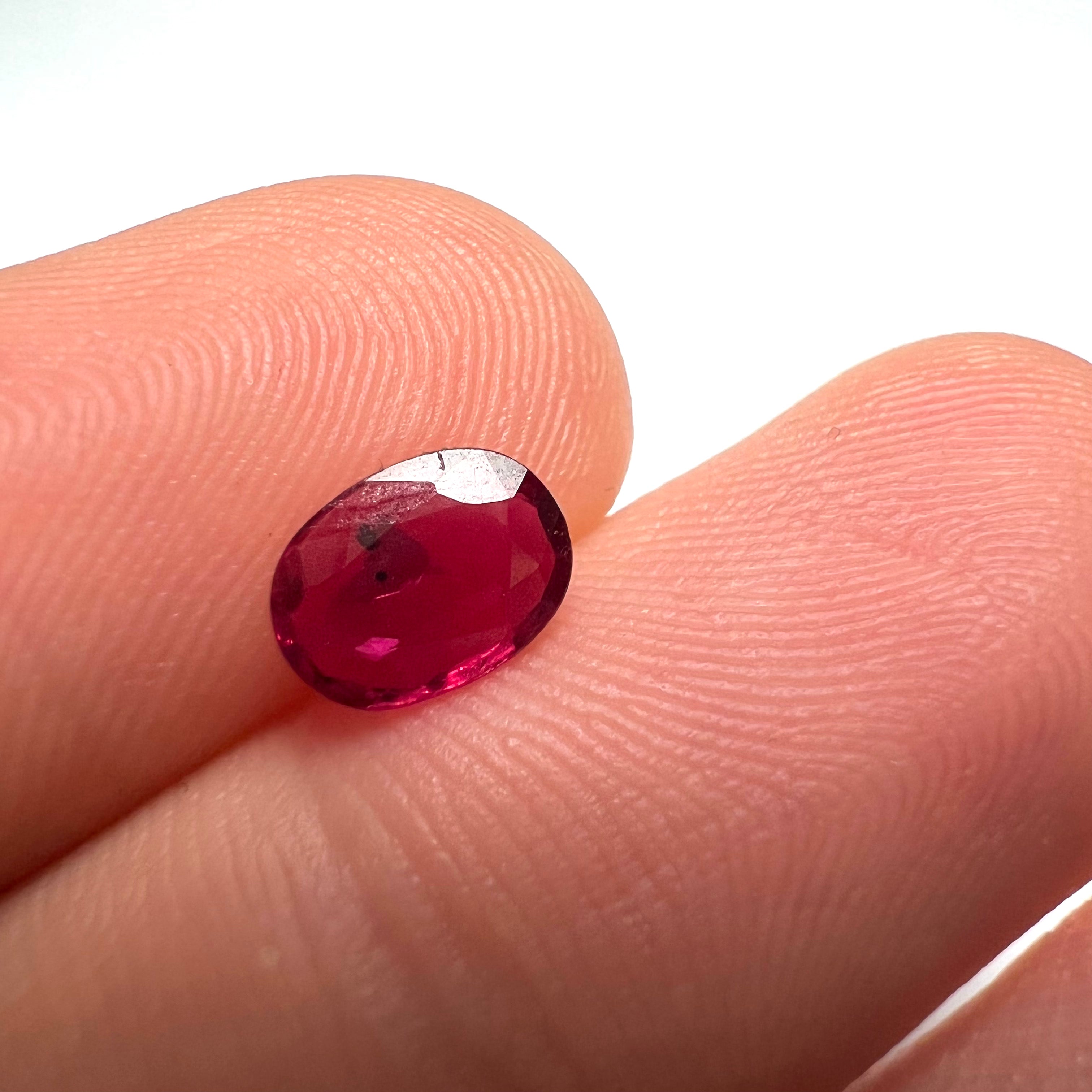 .71CTW Loose Natural Oval Ruby 7x5x1.5mm Earth mined Gemstone