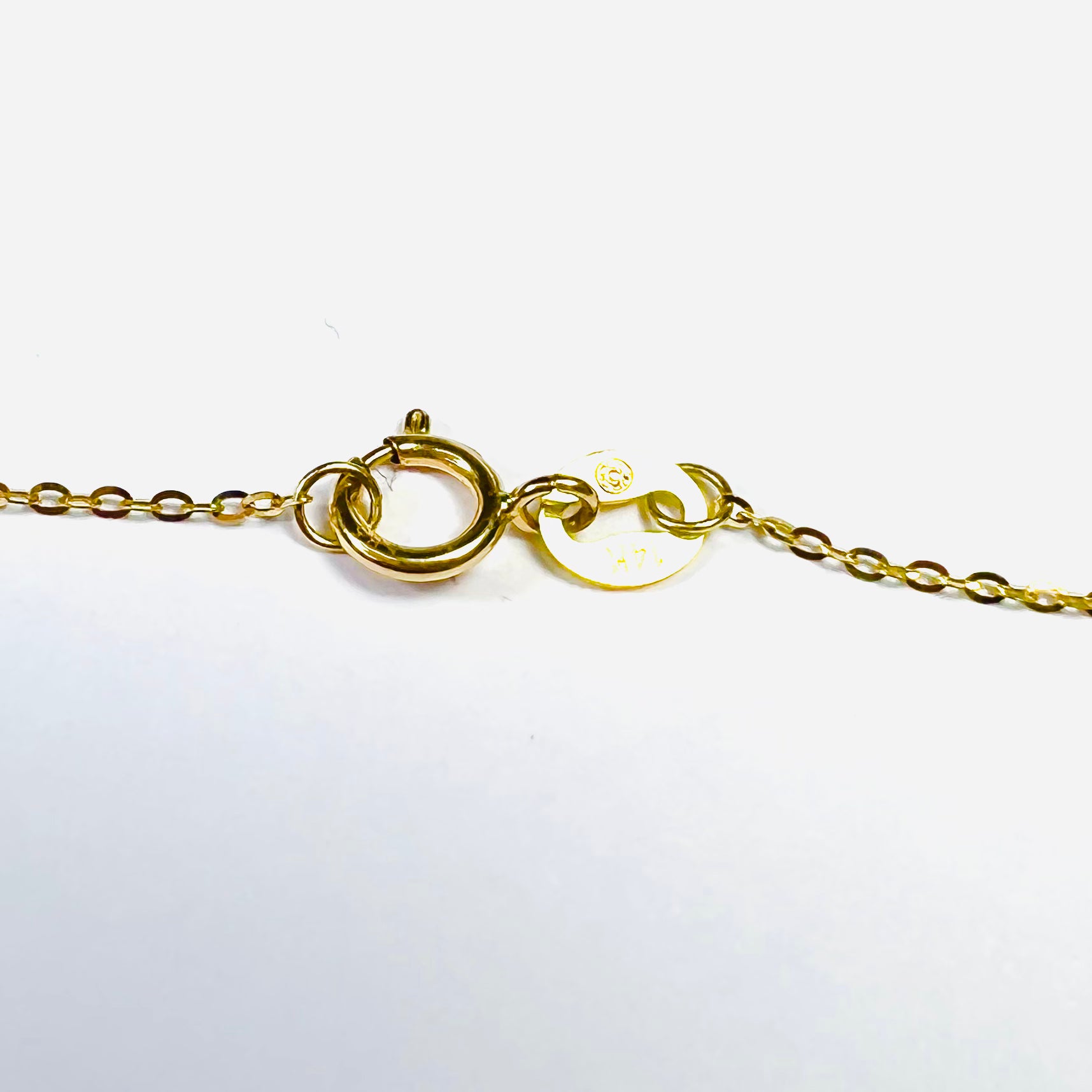 Stationed Emerald  19" 14K Yellow Gold Flat Cable Chain Necklace