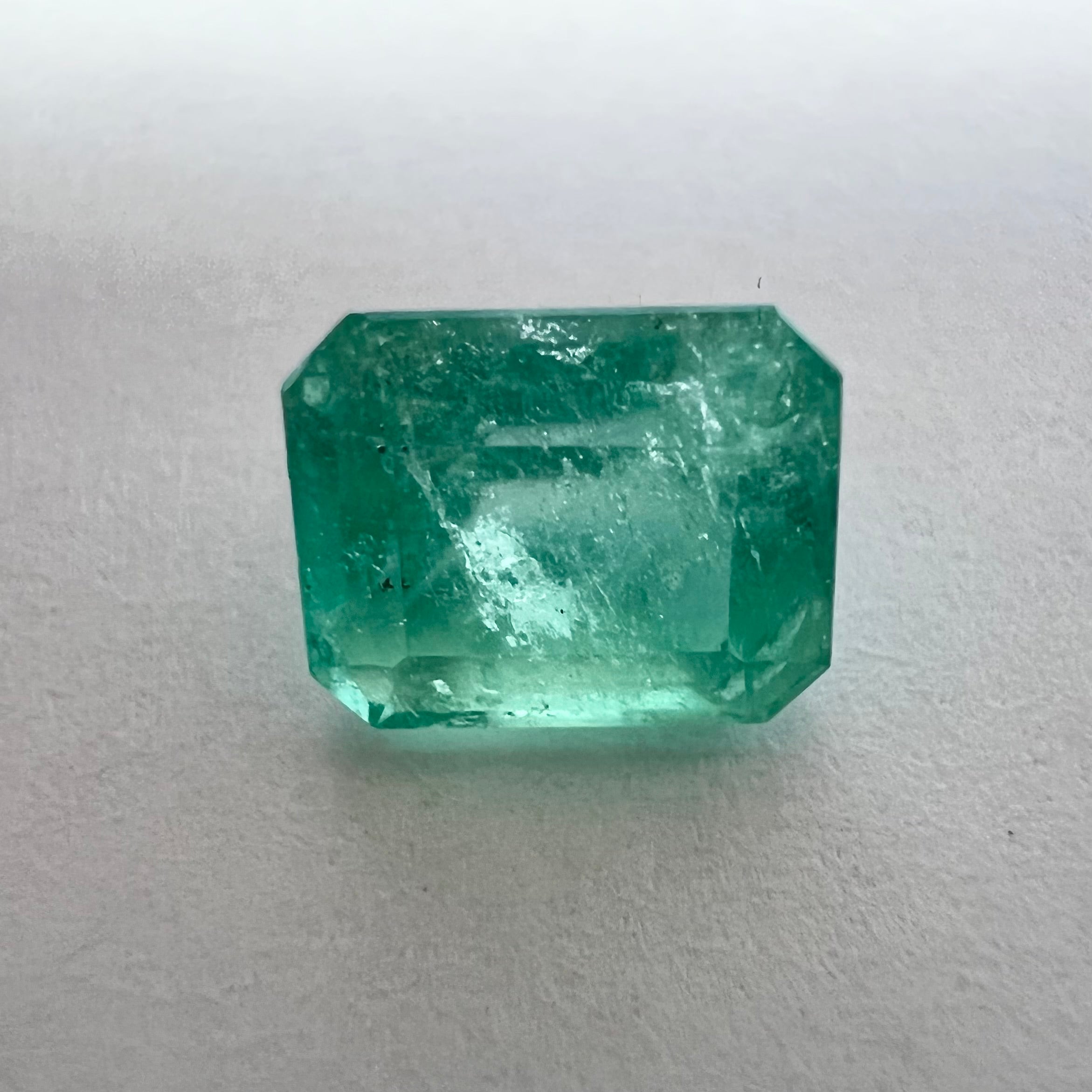 1.62CT Loose Natural Colombian Emerald Rectangle Shape 7.28x5.90x5.09mm